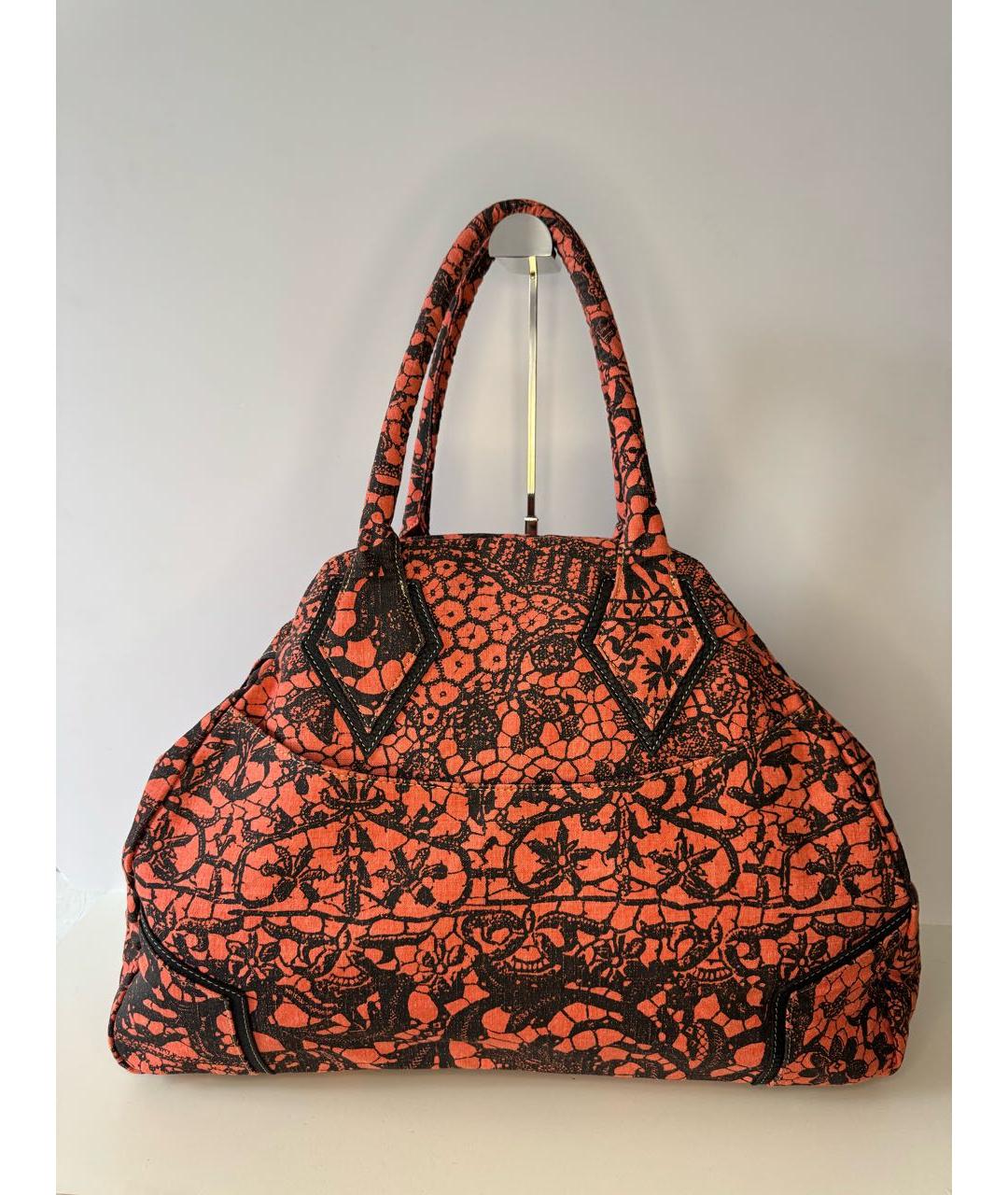 VIVIENNE WESTWOOD Оранжевая сумка с короткими ручками, фото 2