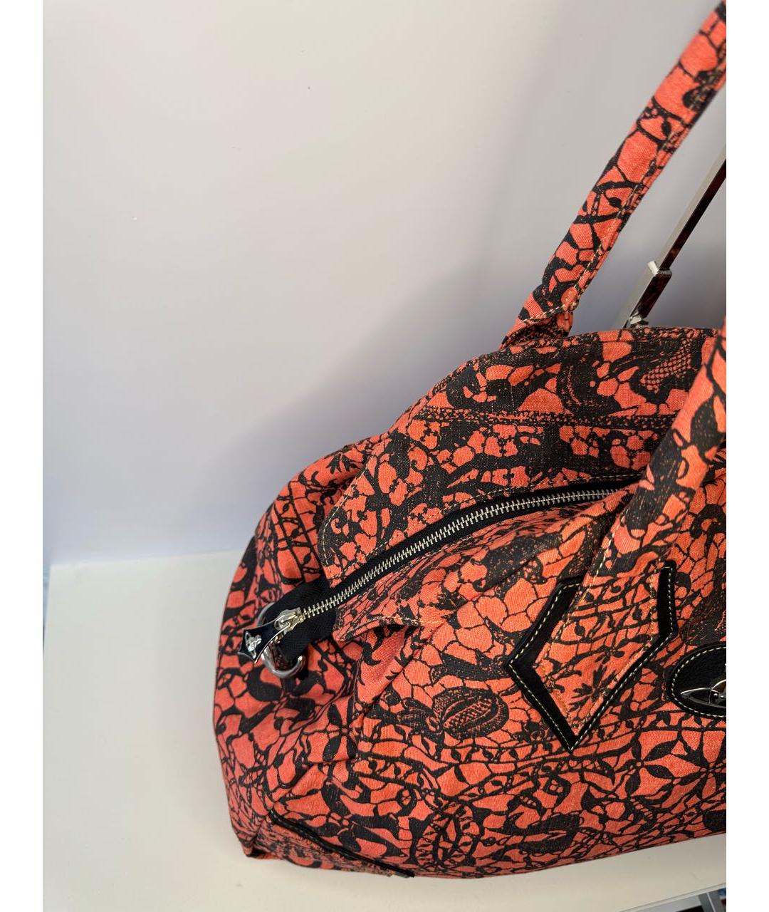 VIVIENNE WESTWOOD Оранжевая сумка с короткими ручками, фото 5