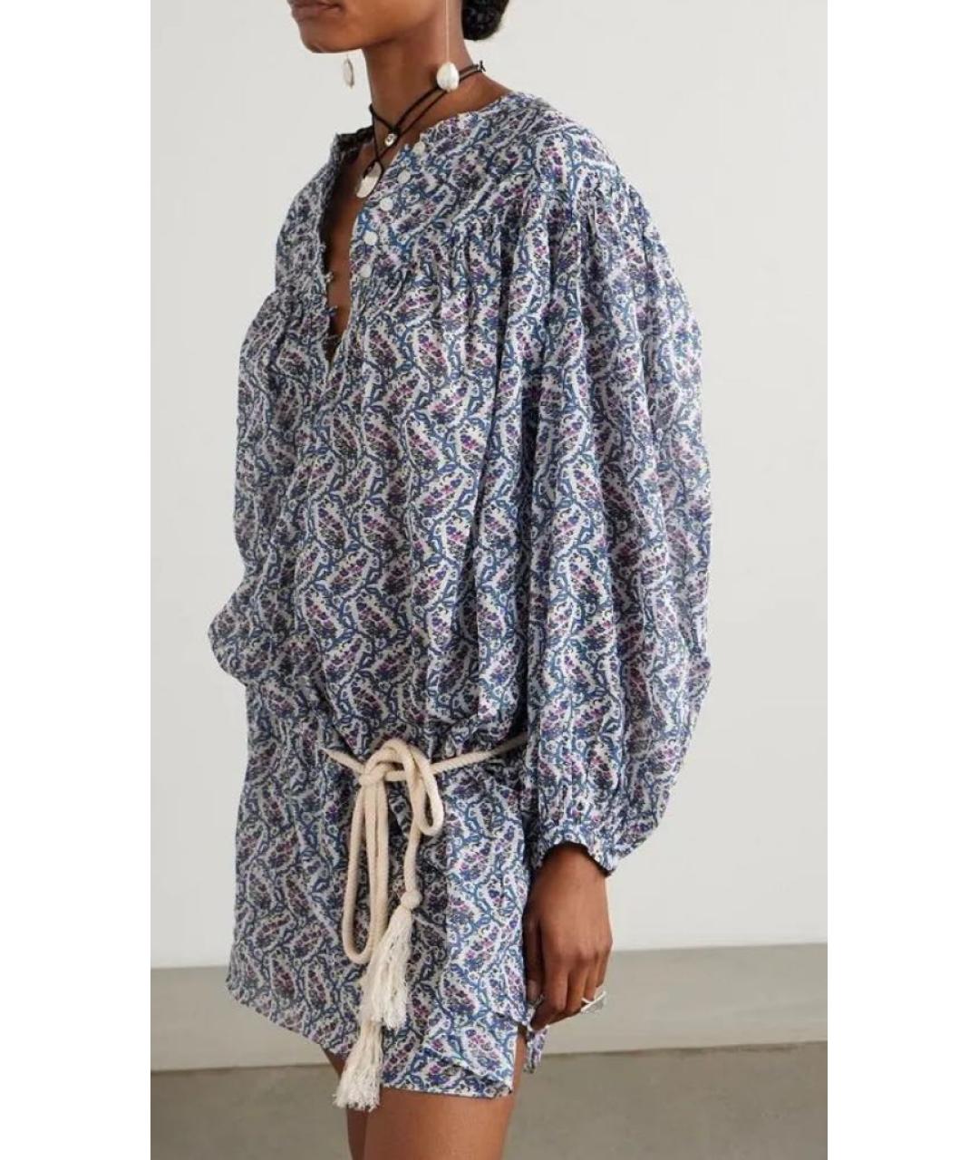 ISABEL MARANT ETOILE Мульти хлопковое повседневное платье, фото 7