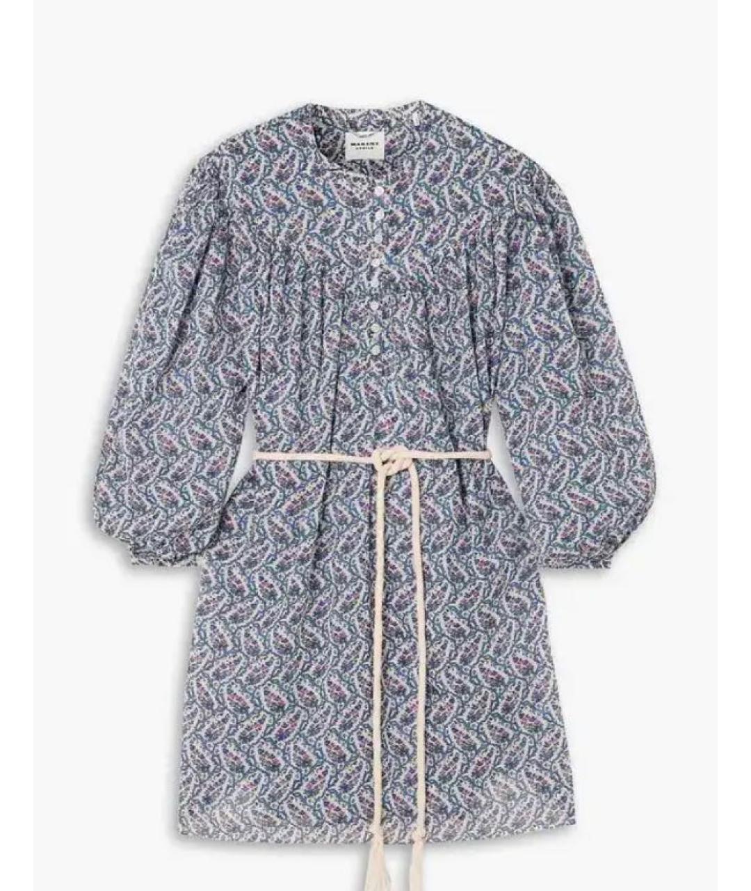 ISABEL MARANT ETOILE Мульти хлопковое повседневное платье, фото 9