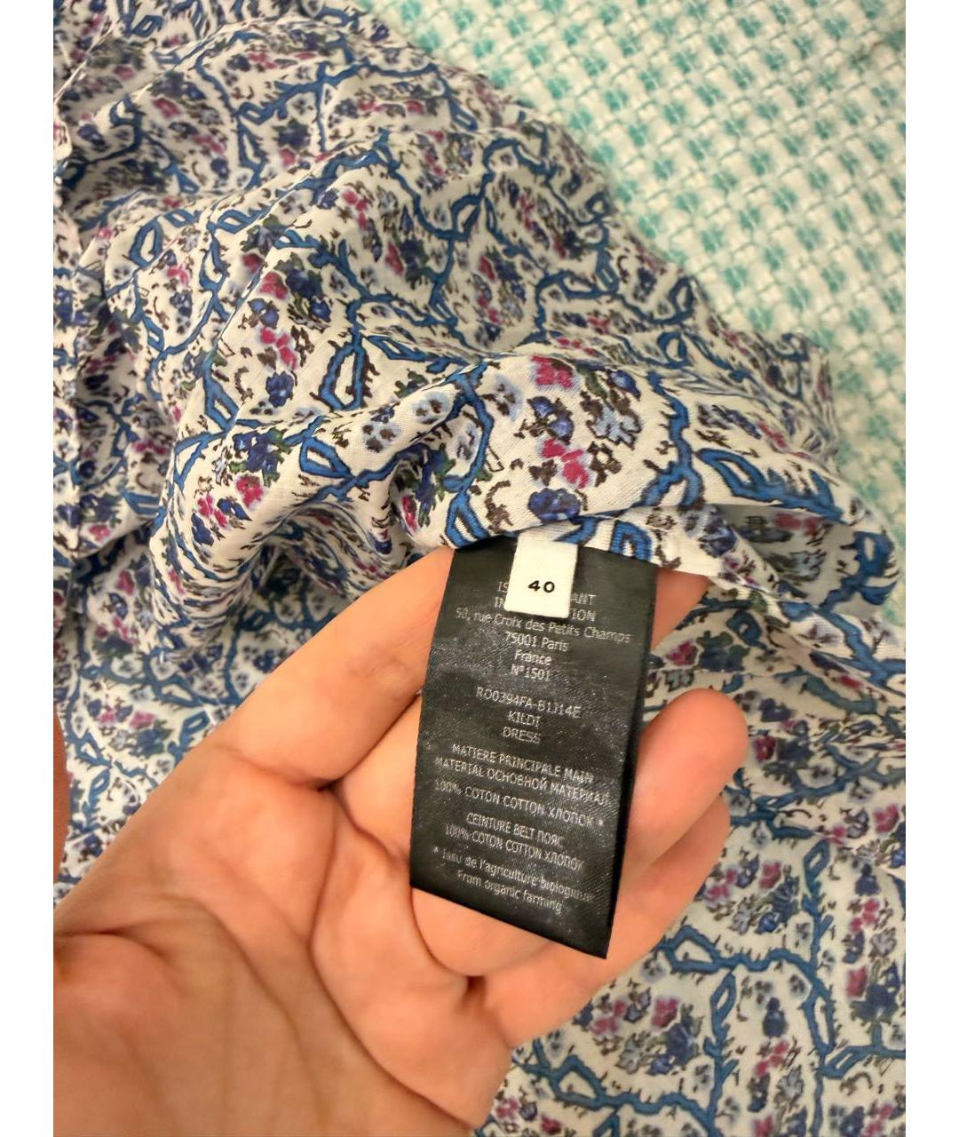 ISABEL MARANT ETOILE Мульти хлопковое повседневное платье, фото 5