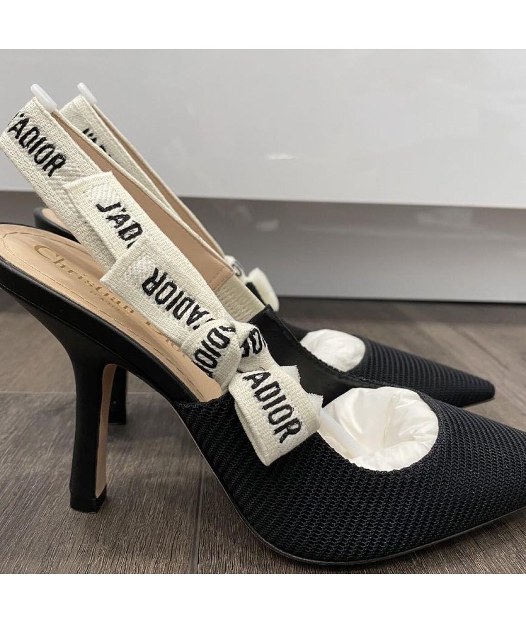 CHRISTIAN DIOR Черные текстильные туфли, фото 3