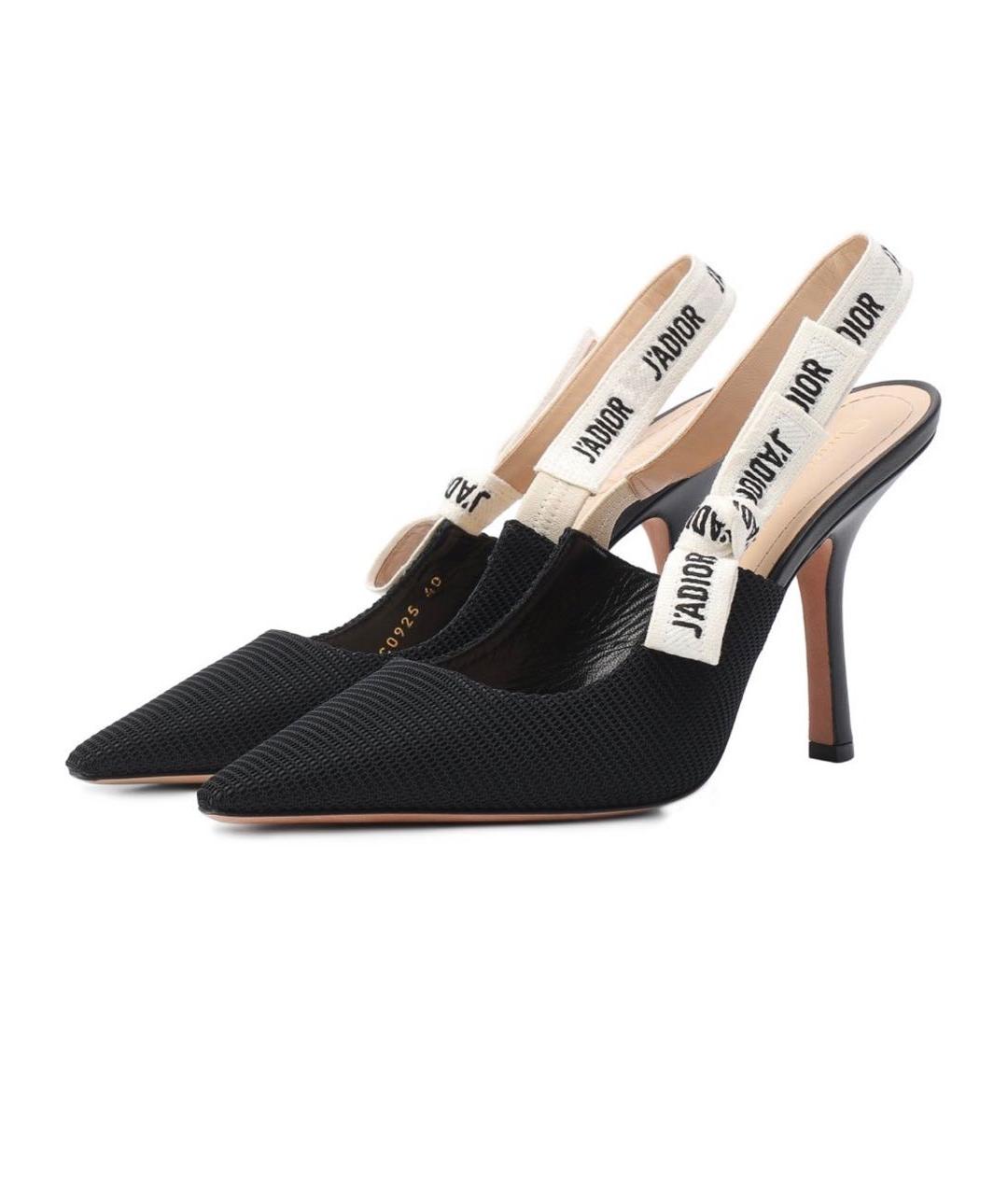 CHRISTIAN DIOR Черные текстильные туфли, фото 7