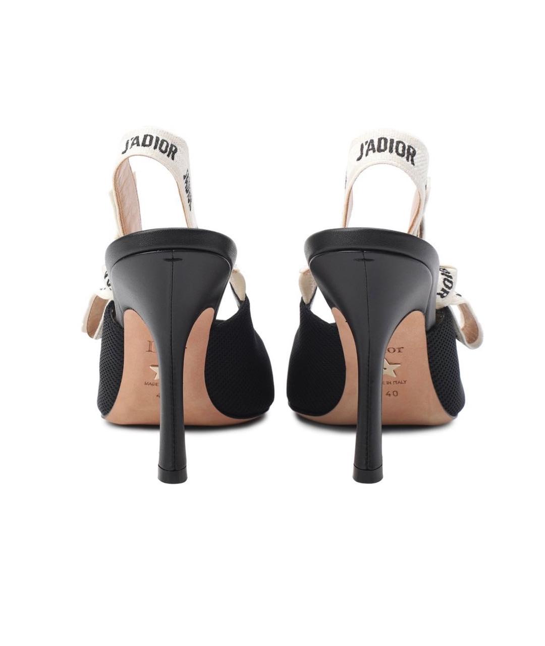 CHRISTIAN DIOR Черные текстильные туфли, фото 4