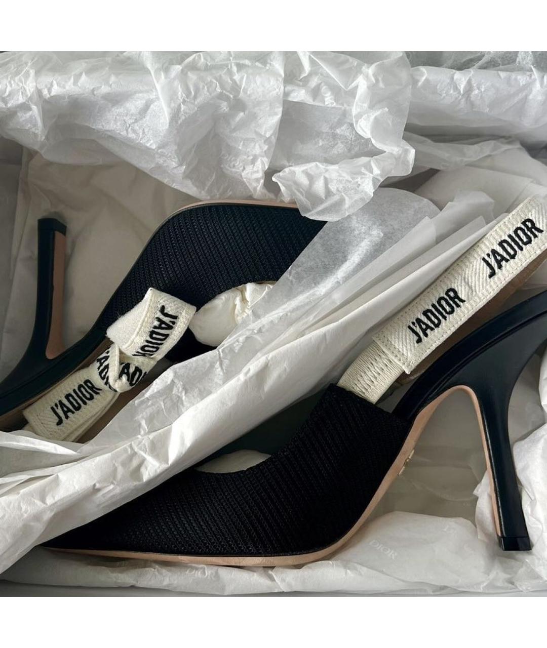 CHRISTIAN DIOR Черные текстильные туфли, фото 5