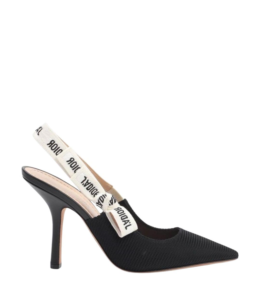 CHRISTIAN DIOR Черные текстильные туфли, фото 1