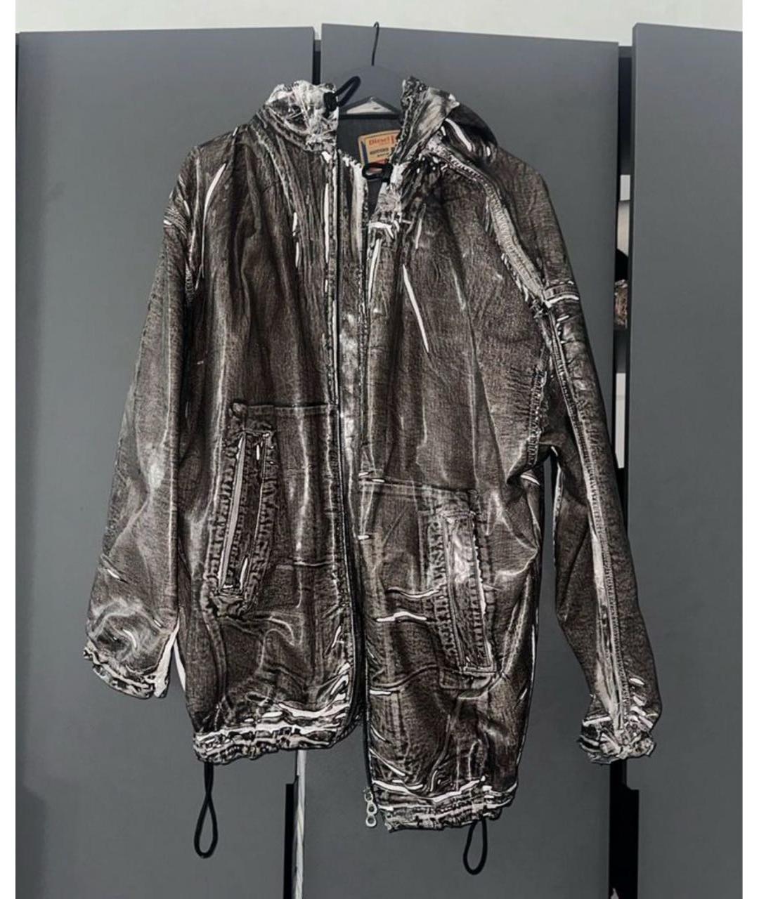 DIESEL Коричневая полиэстеровая куртка, фото 8