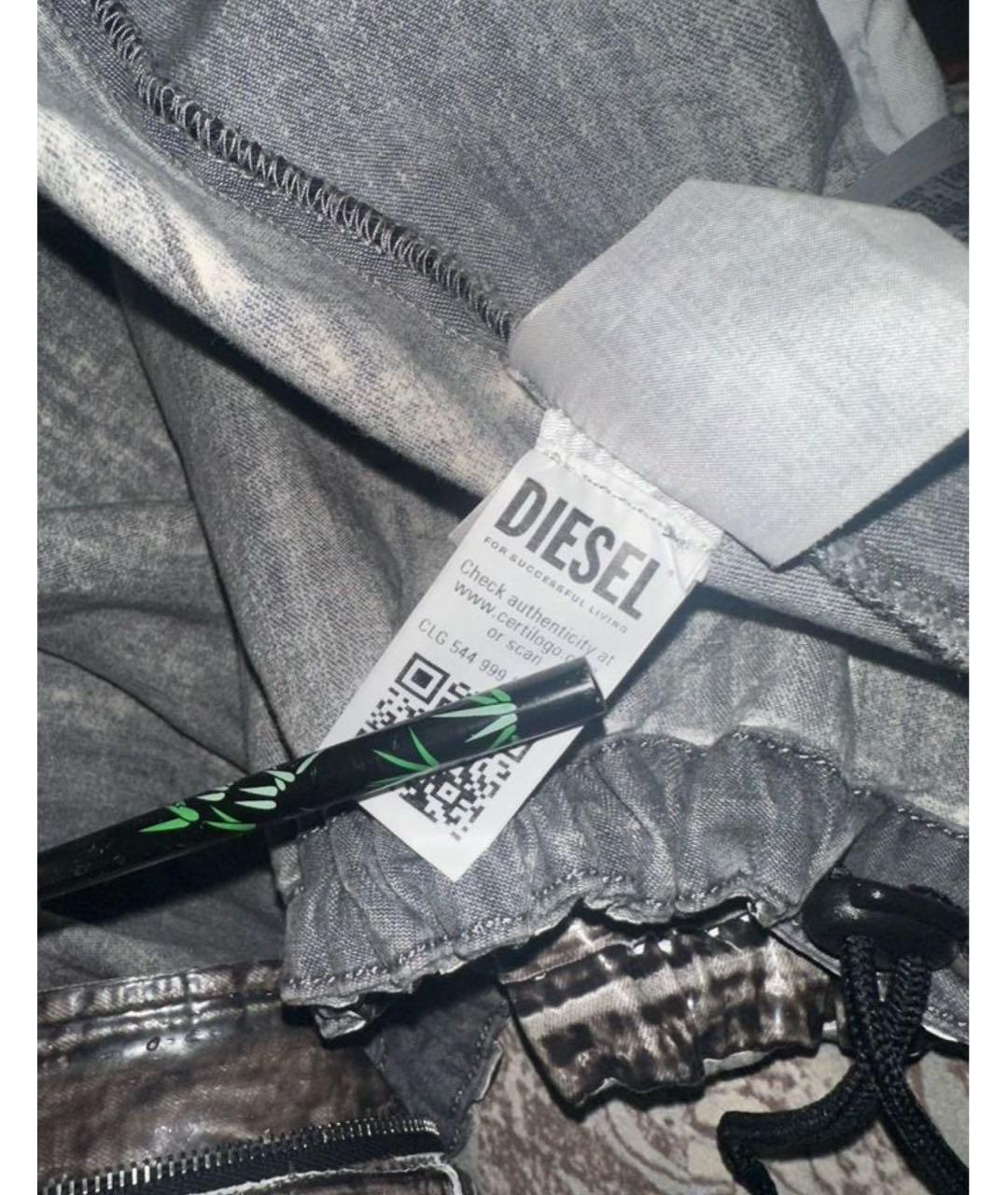 DIESEL Коричневая полиэстеровая куртка, фото 7