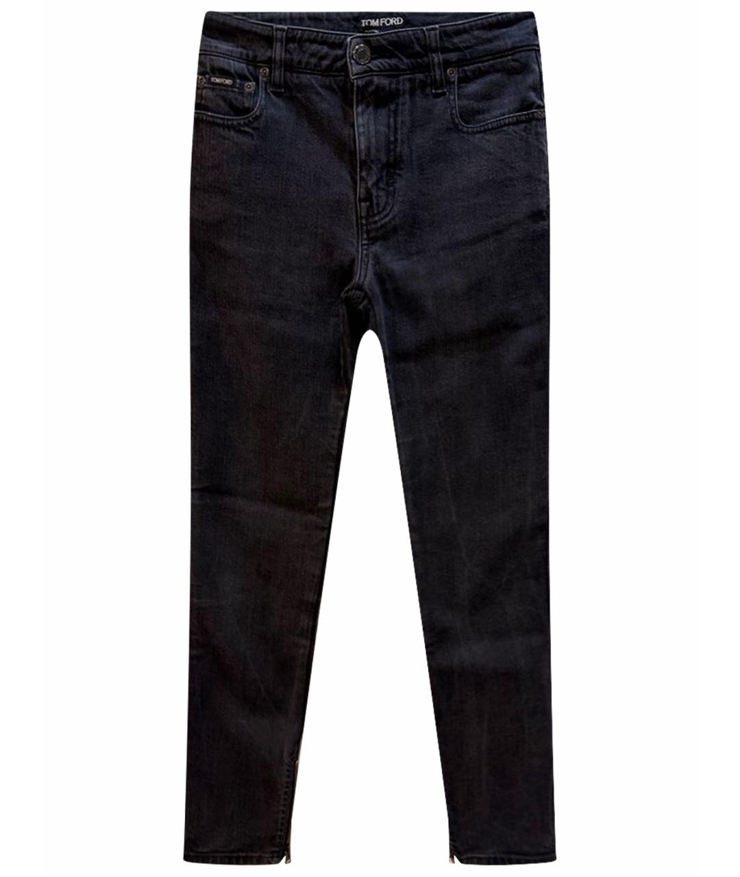 TOM FORD Черные хлопко-эластановые джинсы слим, фото 1