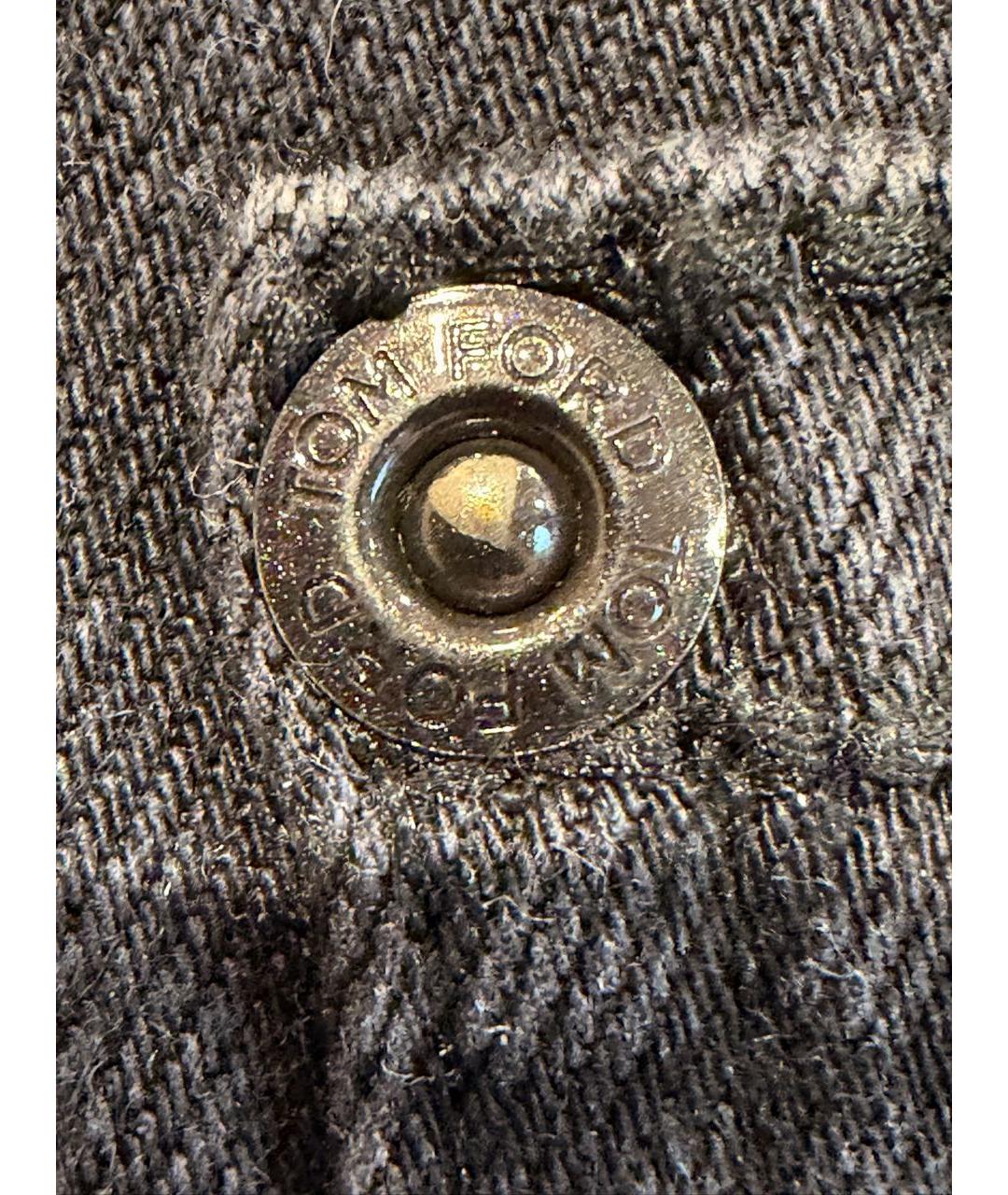 TOM FORD Черные хлопко-эластановые джинсы слим, фото 5