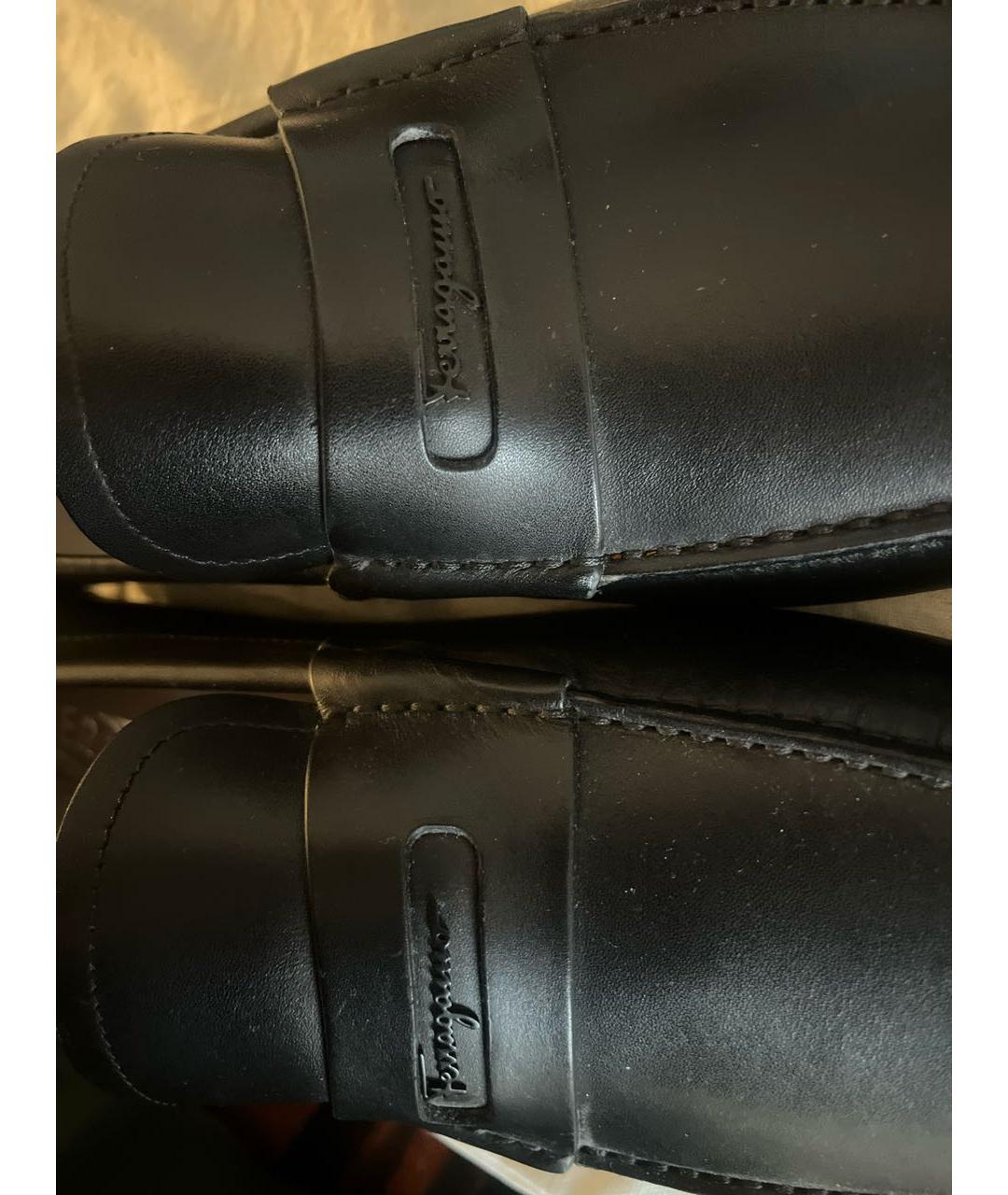 FERRAGAMO Черные кожаные мокасины, фото 7