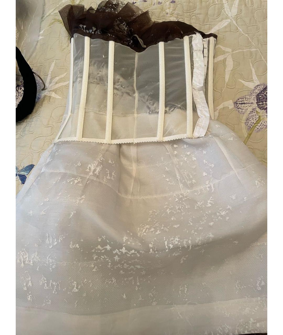 ERMANNO SCERVINO Коричневое шелковое коктейльное платье, фото 3