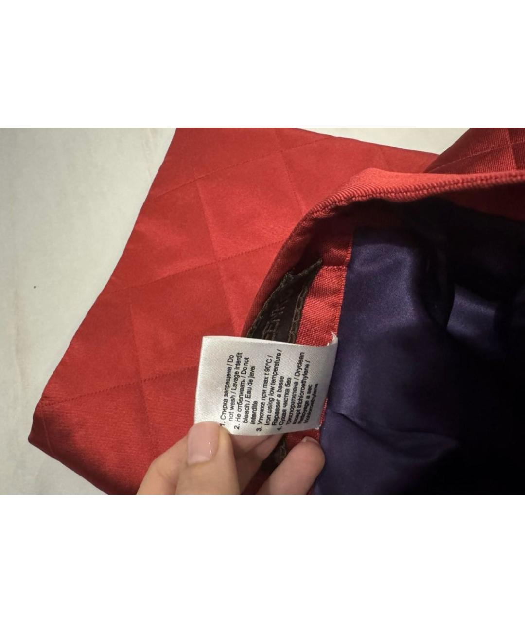 ULYANA SERGEENKO Красная шелковая юбка миди, фото 5