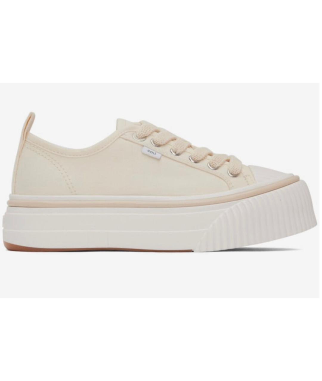 Ami Paris Бежевые текстильные кеды, фото 9