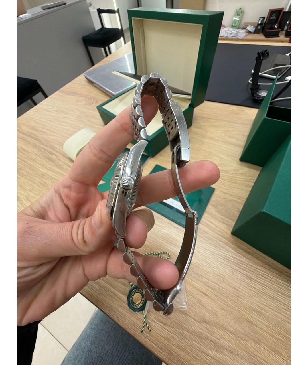 ROLEX Серебряные часы из белого золота, фото 7