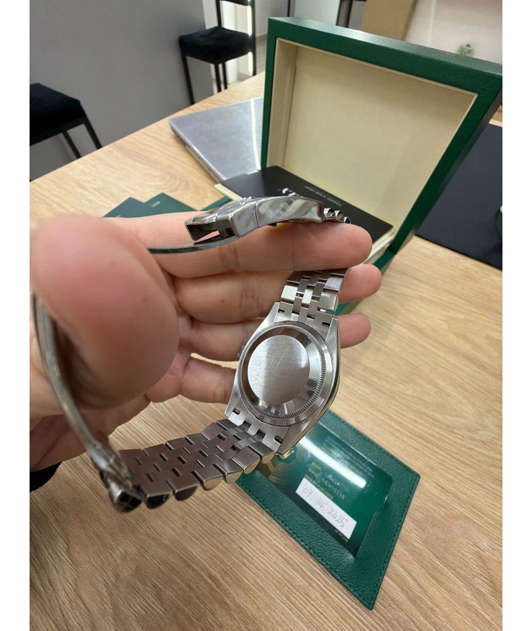 ROLEX Серебряные часы из белого золота, фото 2