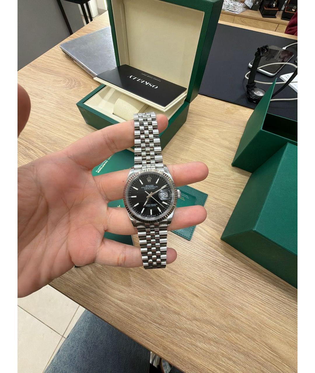 ROLEX Серебряные часы из белого золота, фото 5