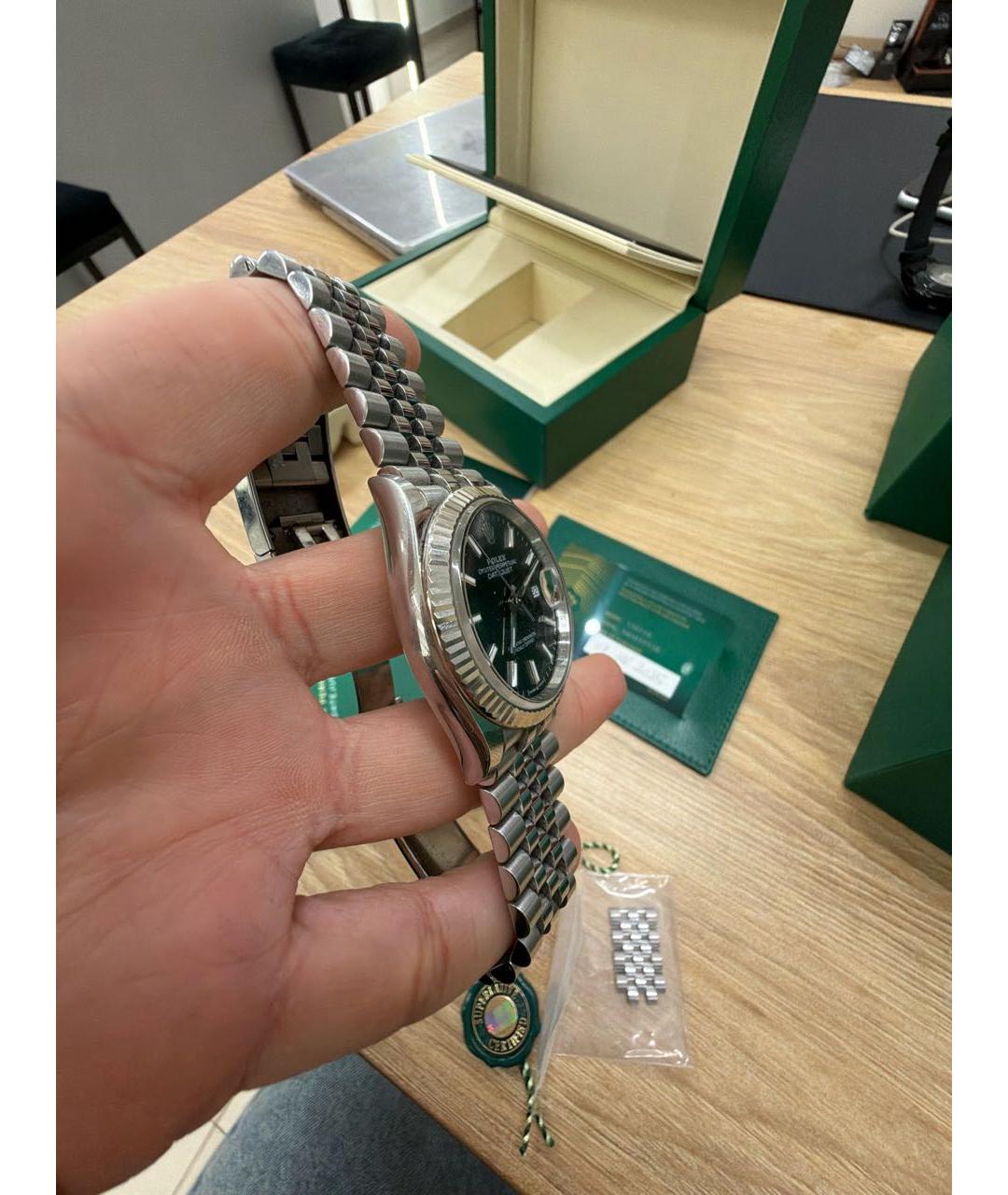 ROLEX Серебряные часы из белого золота, фото 8