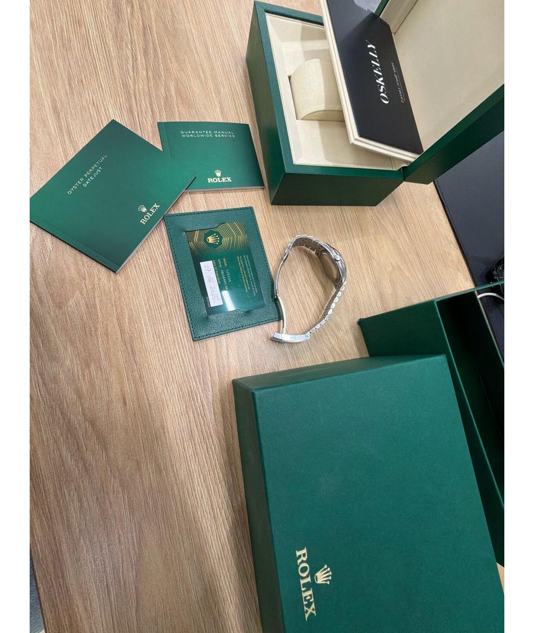 ROLEX Серебряные часы из белого золота, фото 4