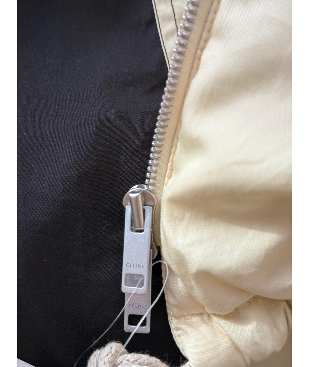 CELINE Бежевый хлопковый пуховик, фото 5