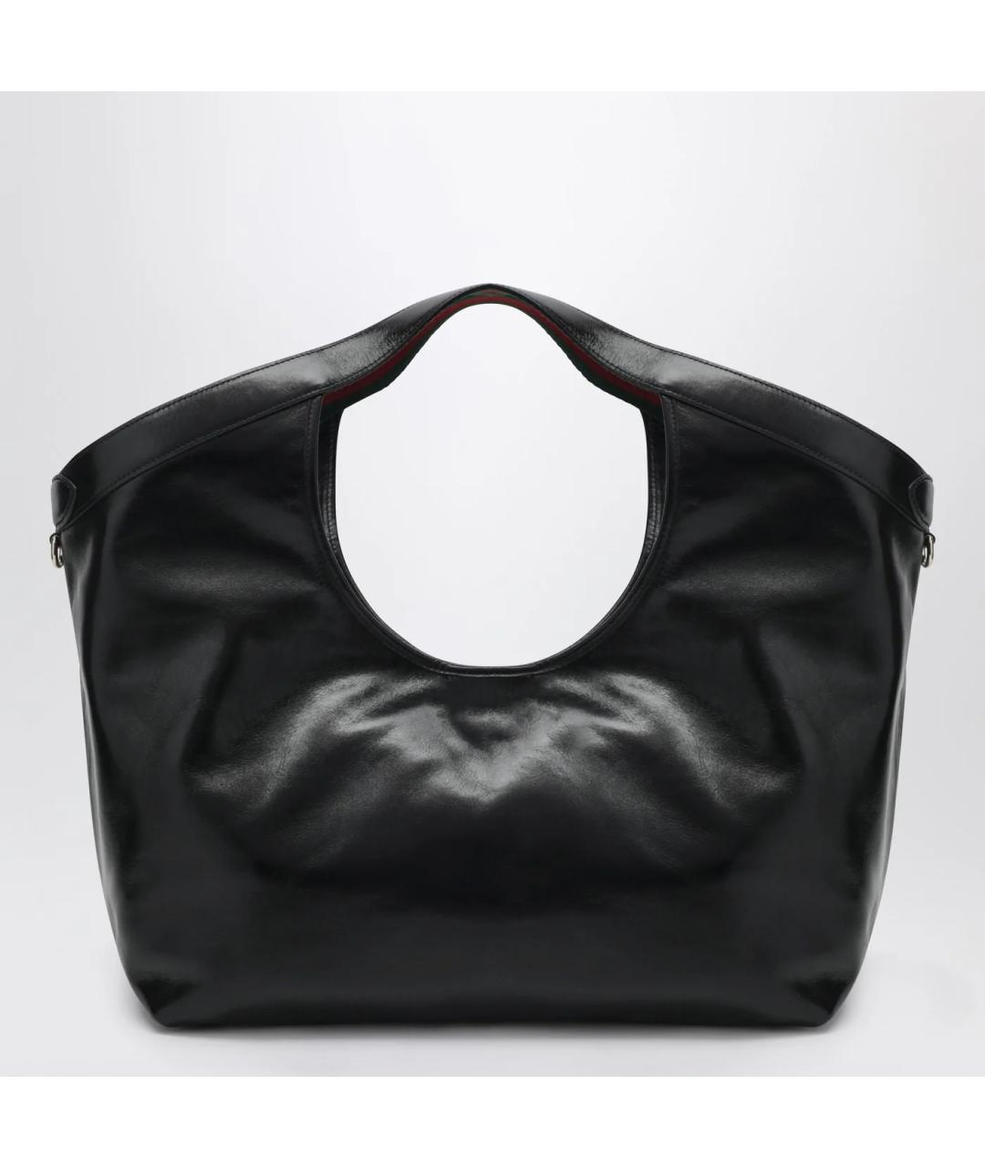 GUCCI Черная кожаная сумка тоут, фото 2