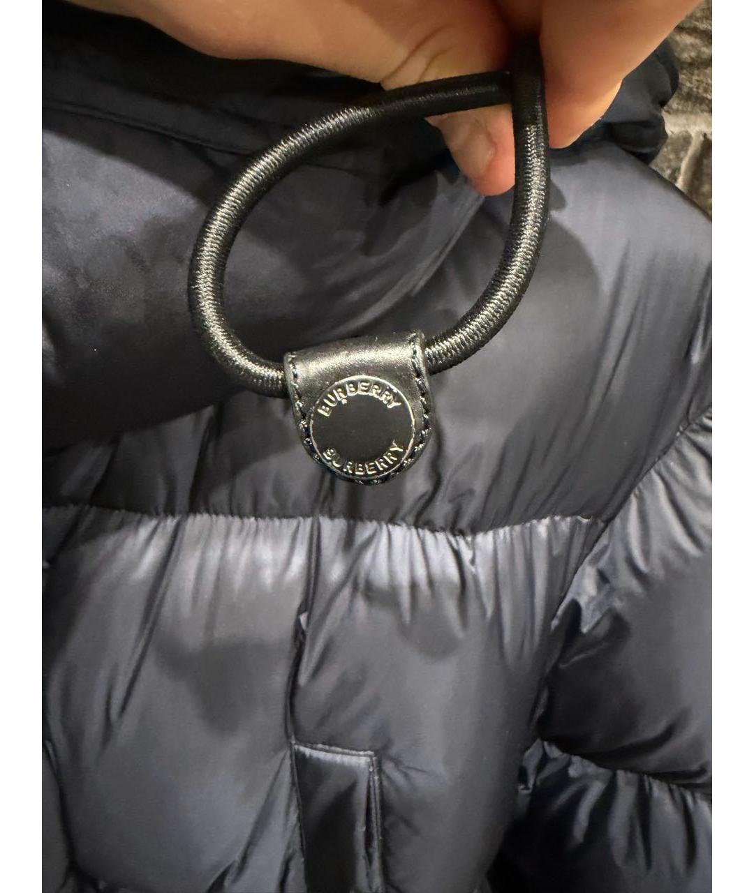 BURBERRY Темно-синяя полиамидовая куртка, фото 5