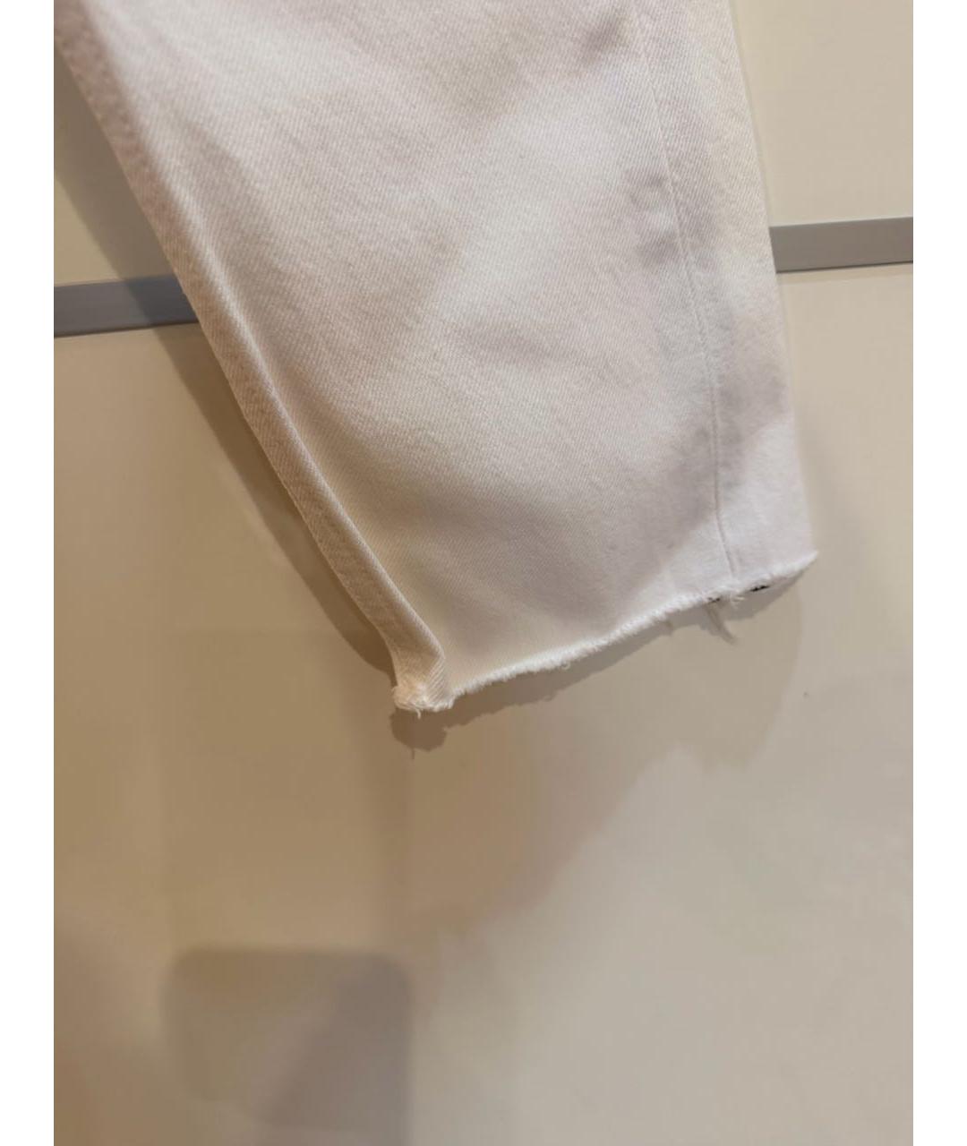 CHRISTIAN DIOR Белые хлопковые прямые джинсы, фото 4