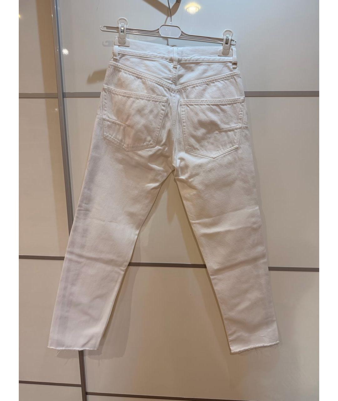 CHRISTIAN DIOR Белые хлопковые прямые джинсы, фото 2