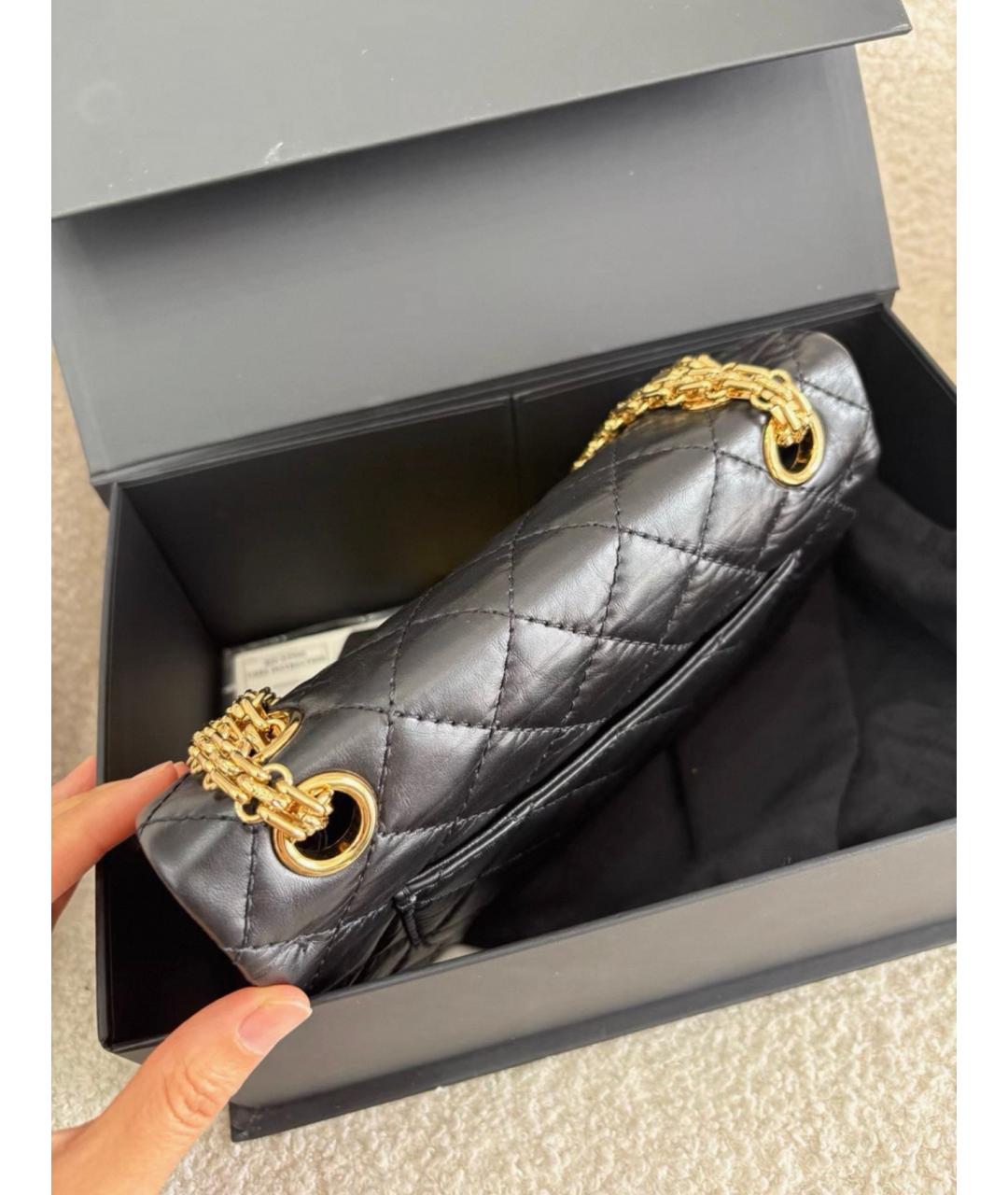 CHANEL Черная кожаная сумка через плечо, фото 7