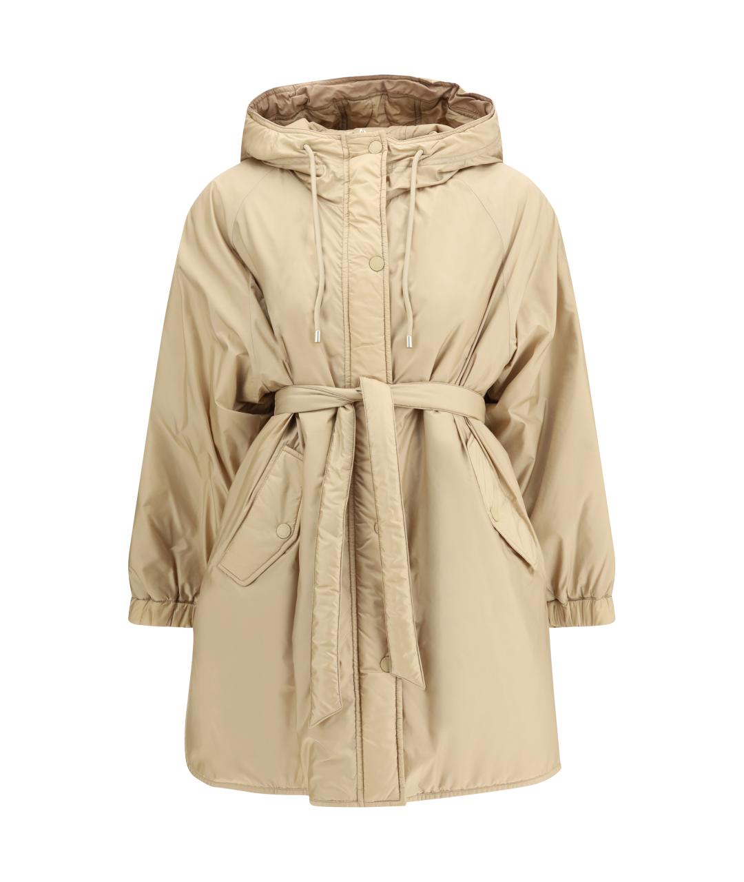 WEEKEND MAX MARA Бежевая полиэстеровая парка, фото 2