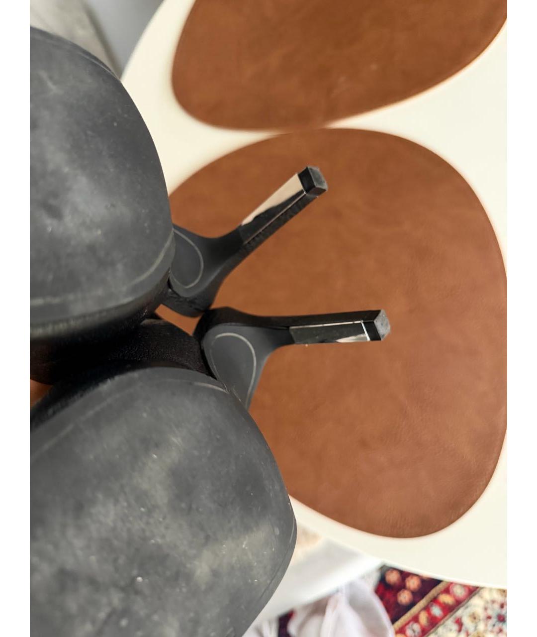 DKNY Черные кожаные босоножки, фото 8