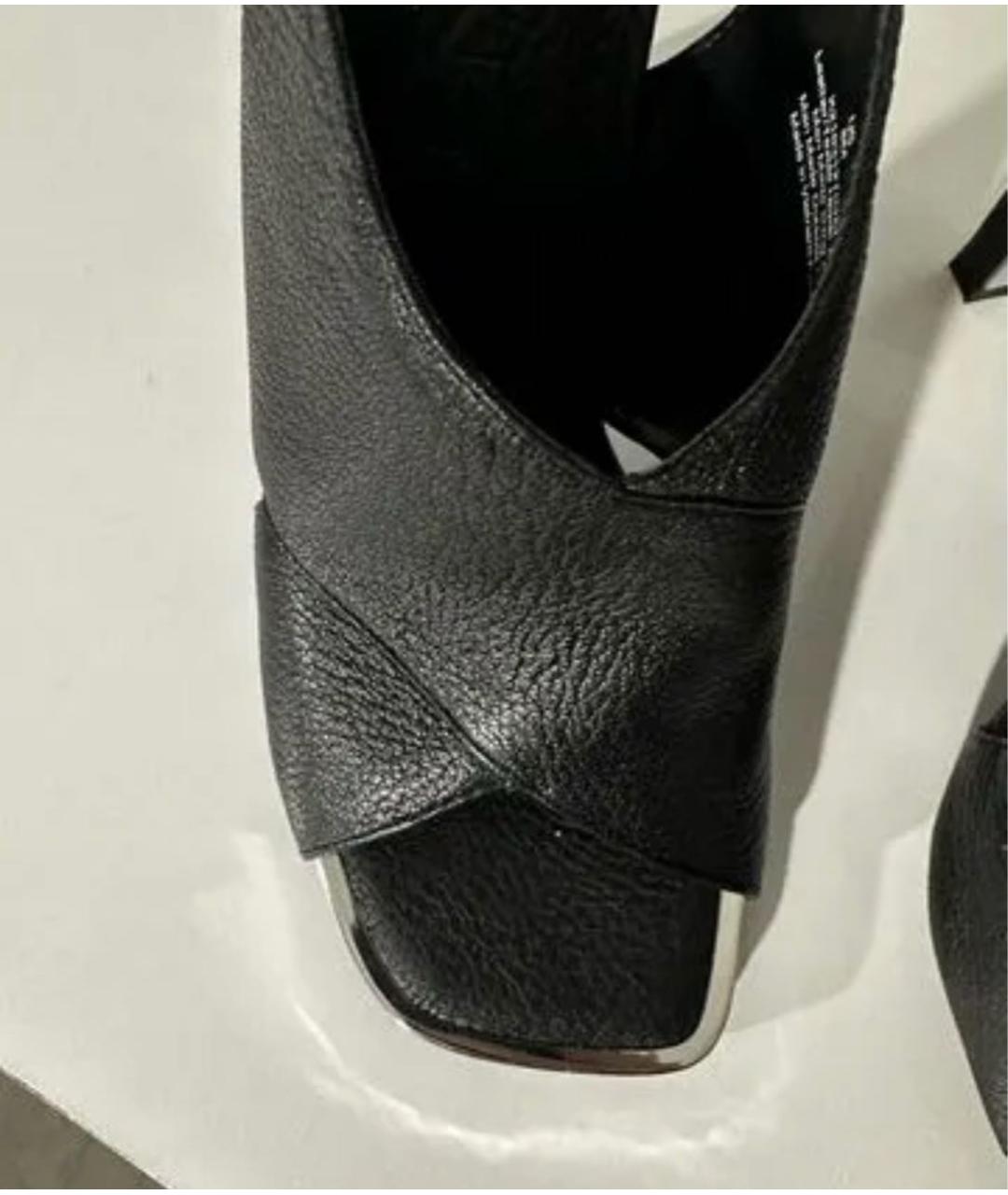 DKNY Черные кожаные босоножки, фото 4