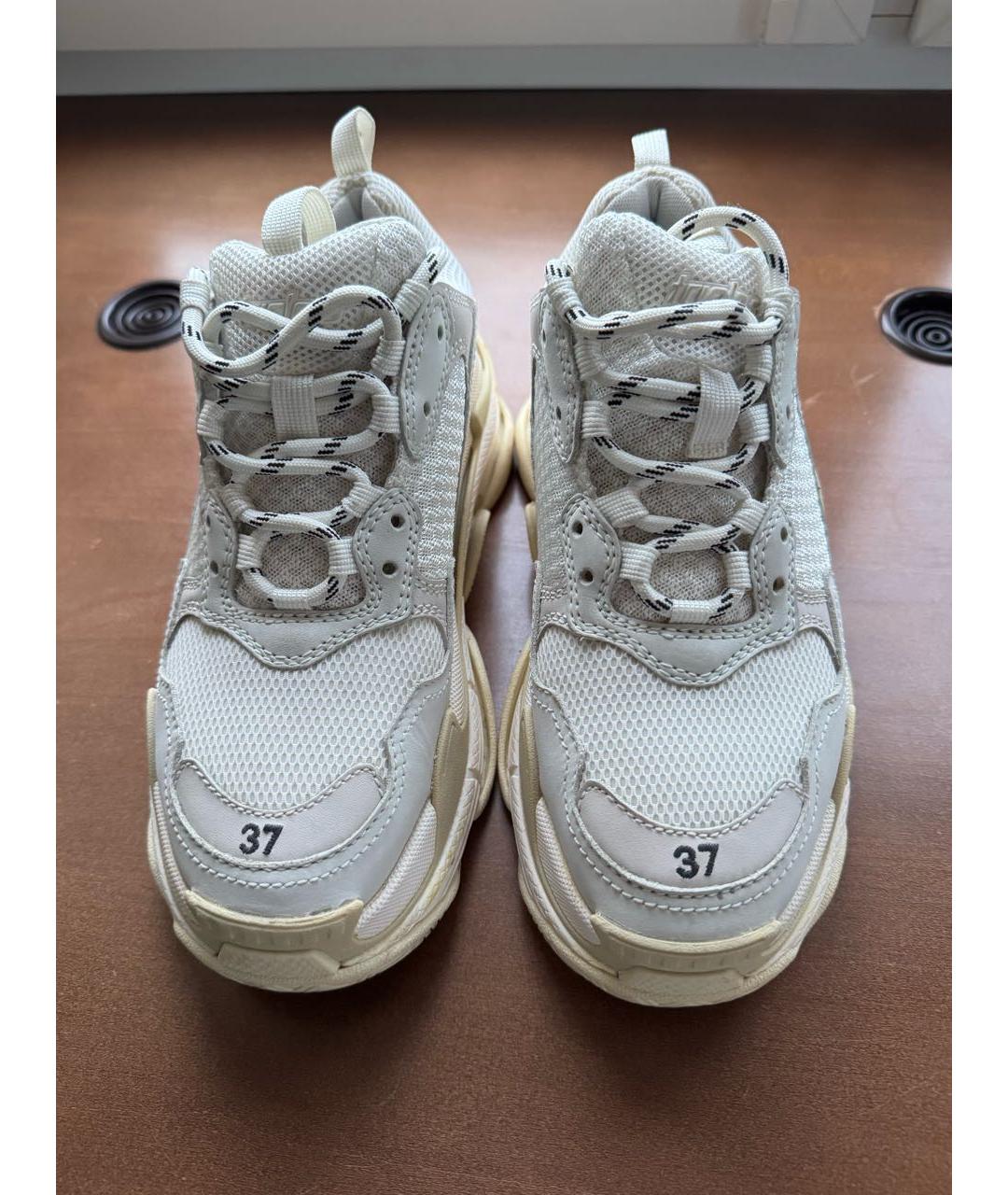 BALENCIAGA Белые текстильные кроссовки, фото 3