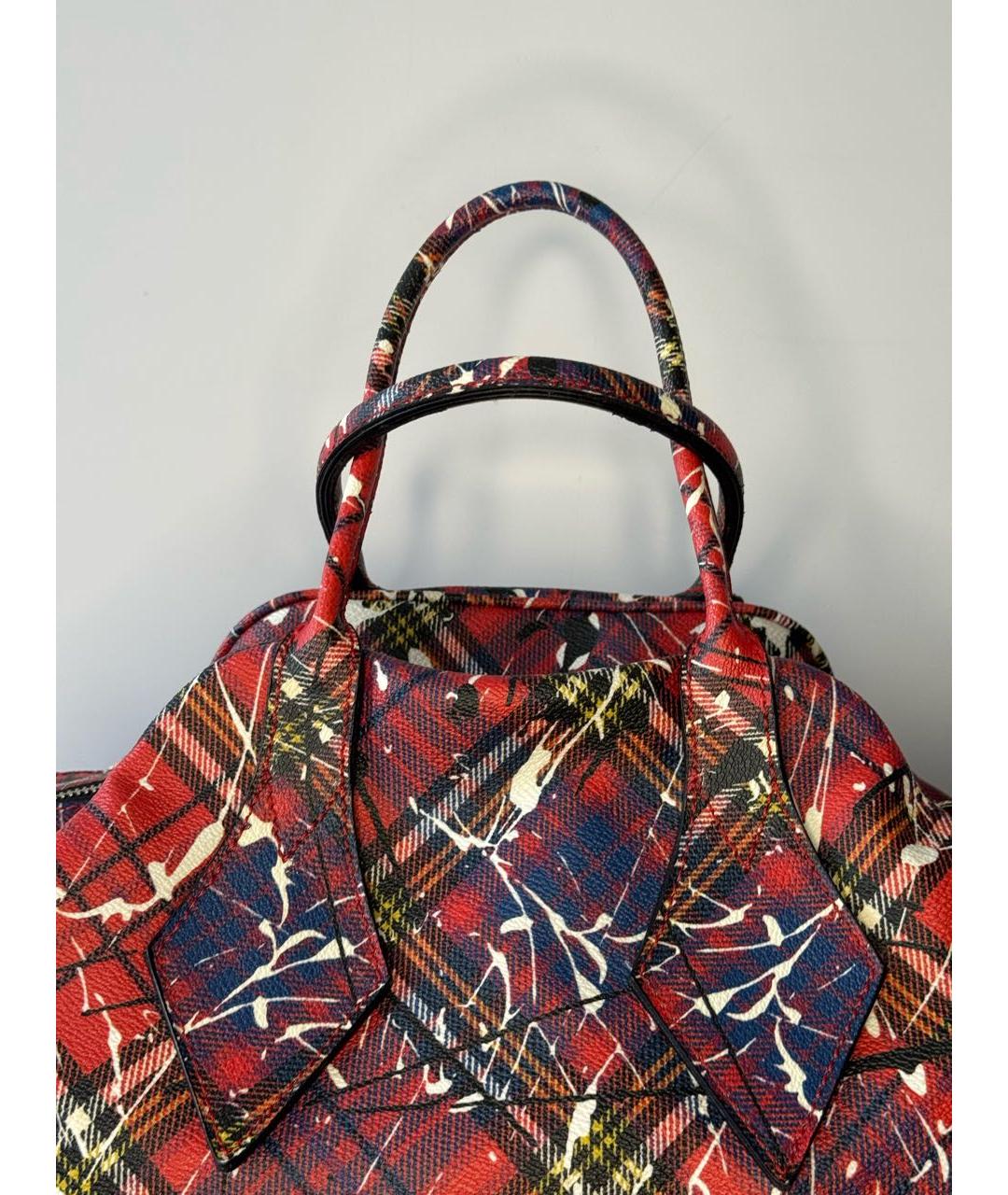 VIVIENNE WESTWOOD Красная сумка с короткими ручками, фото 8