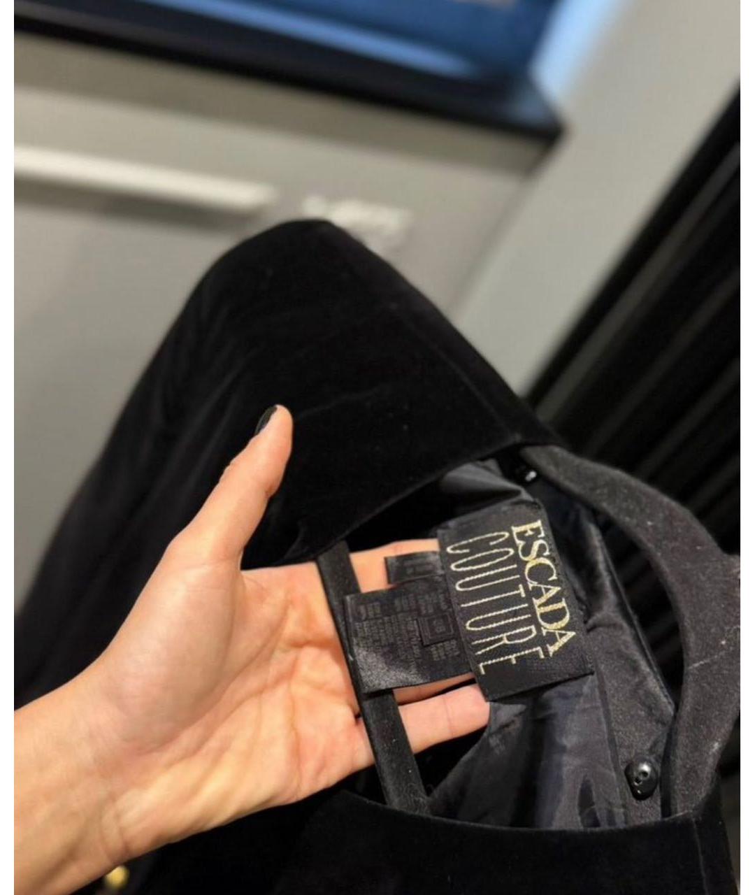 ESCADA Черное хлопковое коктейльное платье, фото 6