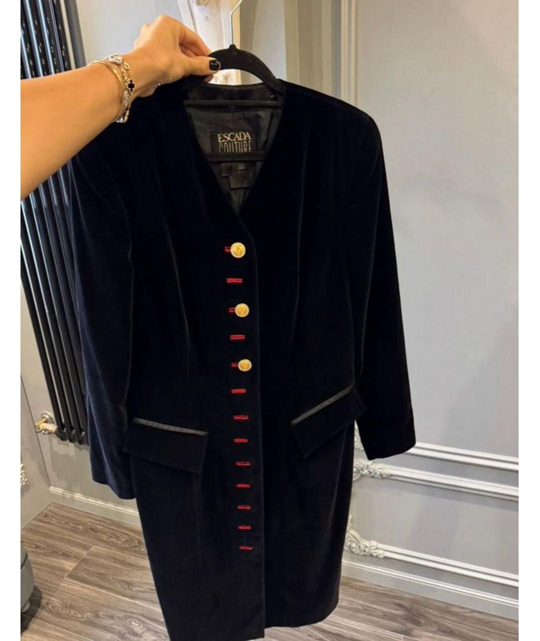 ESCADA Черное хлопковое коктейльное платье, фото 3