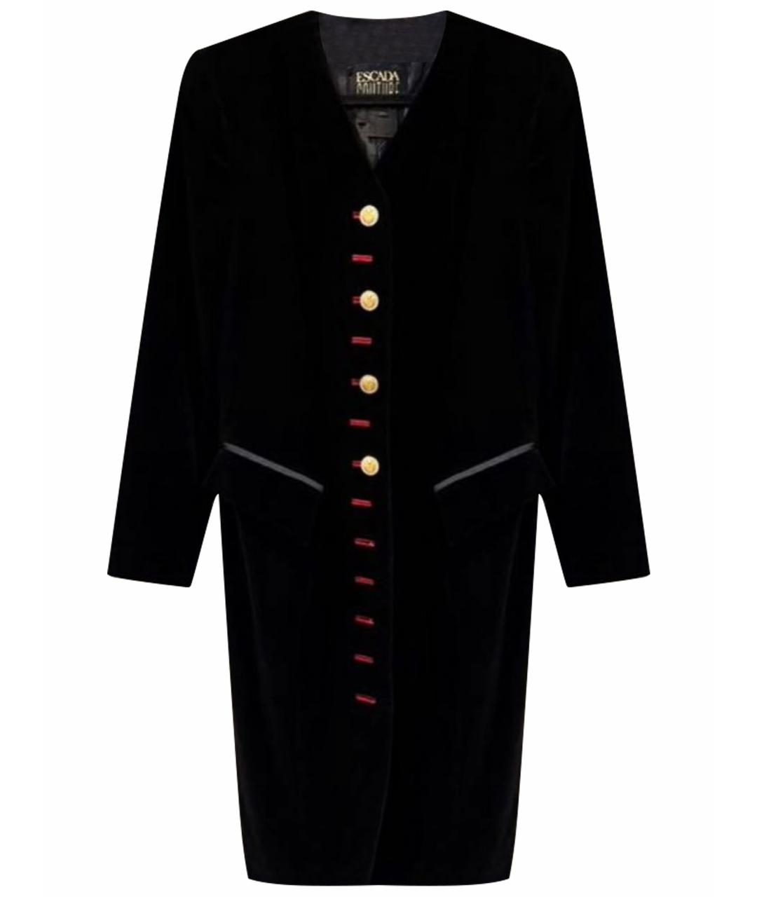 ESCADA Черное хлопковое коктейльное платье, фото 1