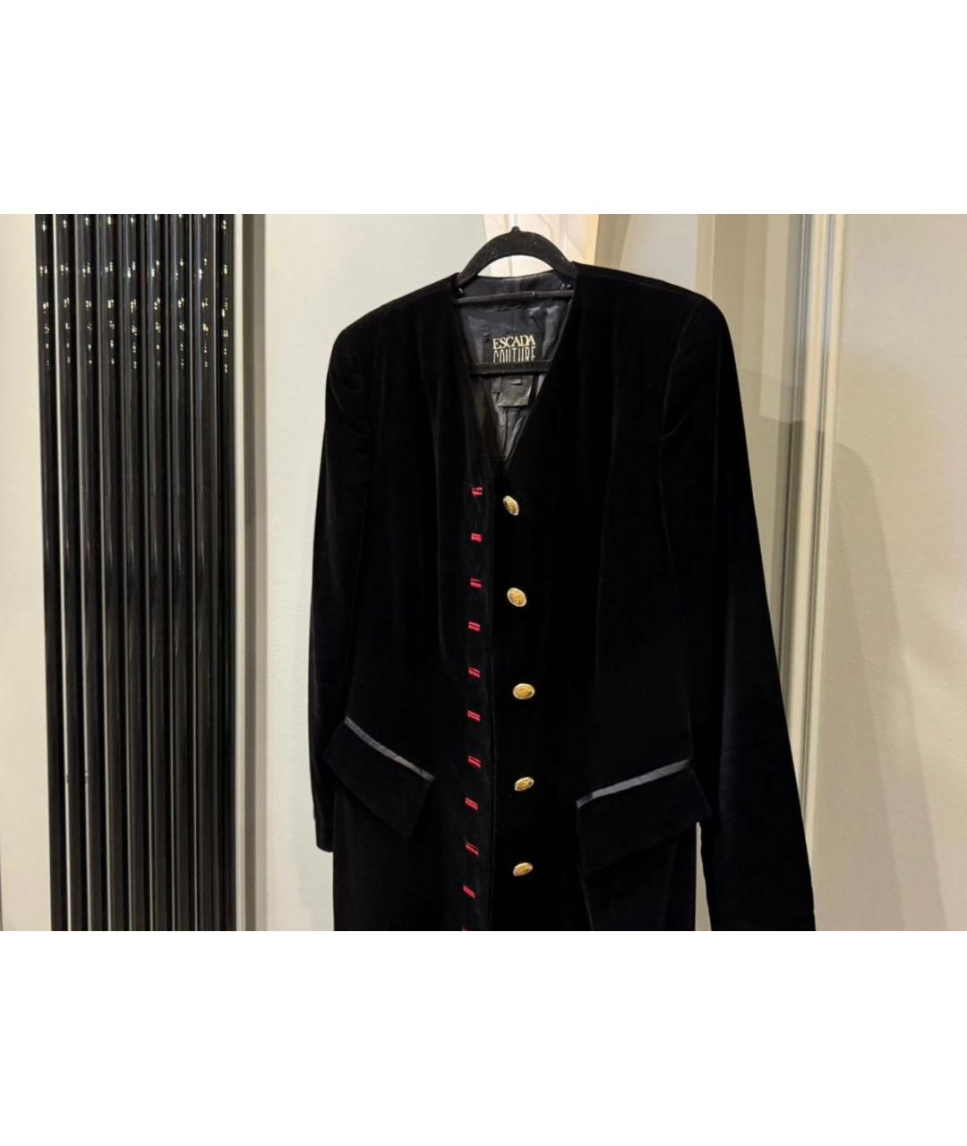 ESCADA Черное хлопковое коктейльное платье, фото 4