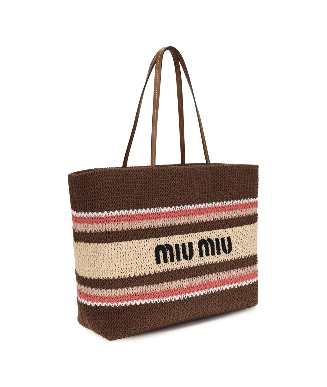 MIU MIU Мульти пелетеная сумка тоут, фото 2