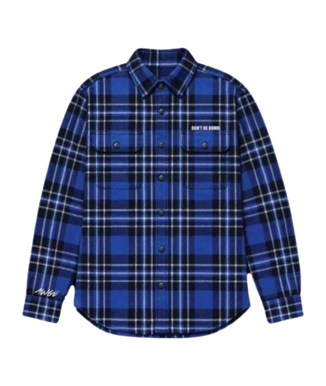 AWGE Синяя хлопковая кэжуал рубашка, фото 1