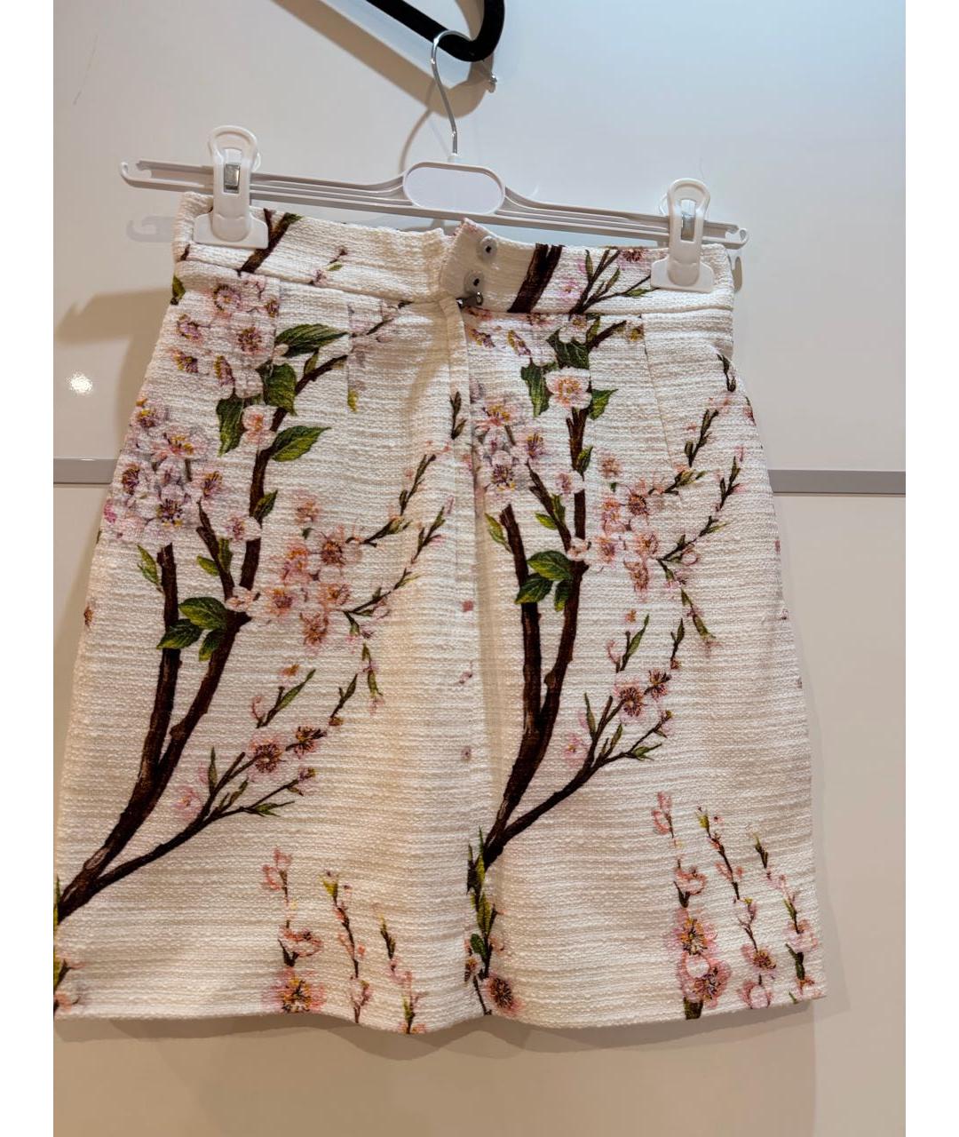 DOLCE&GABBANA Мульти хлопковая юбка мини, фото 2