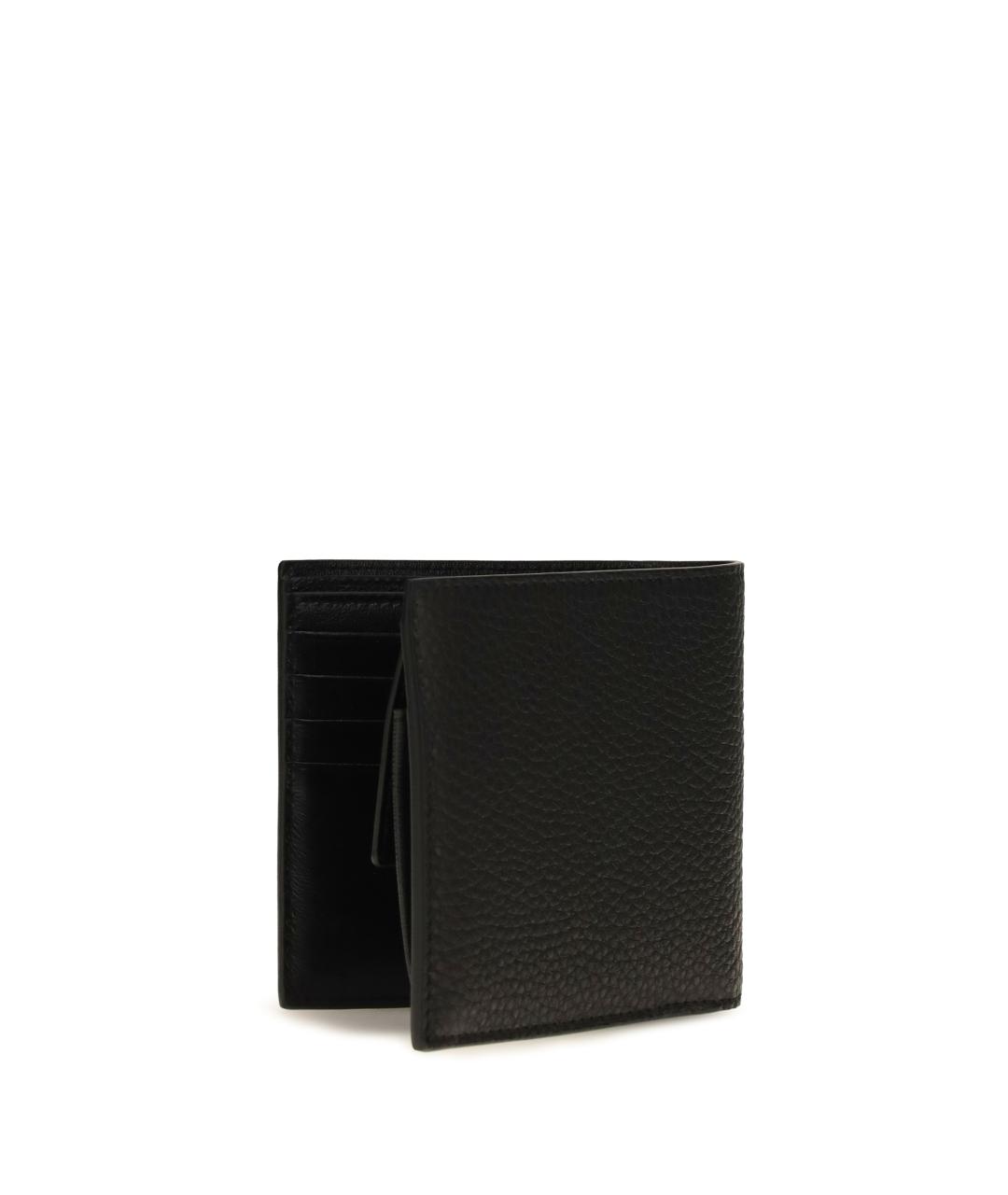 BALENCIAGA Черный кожаный кошелек, фото 2