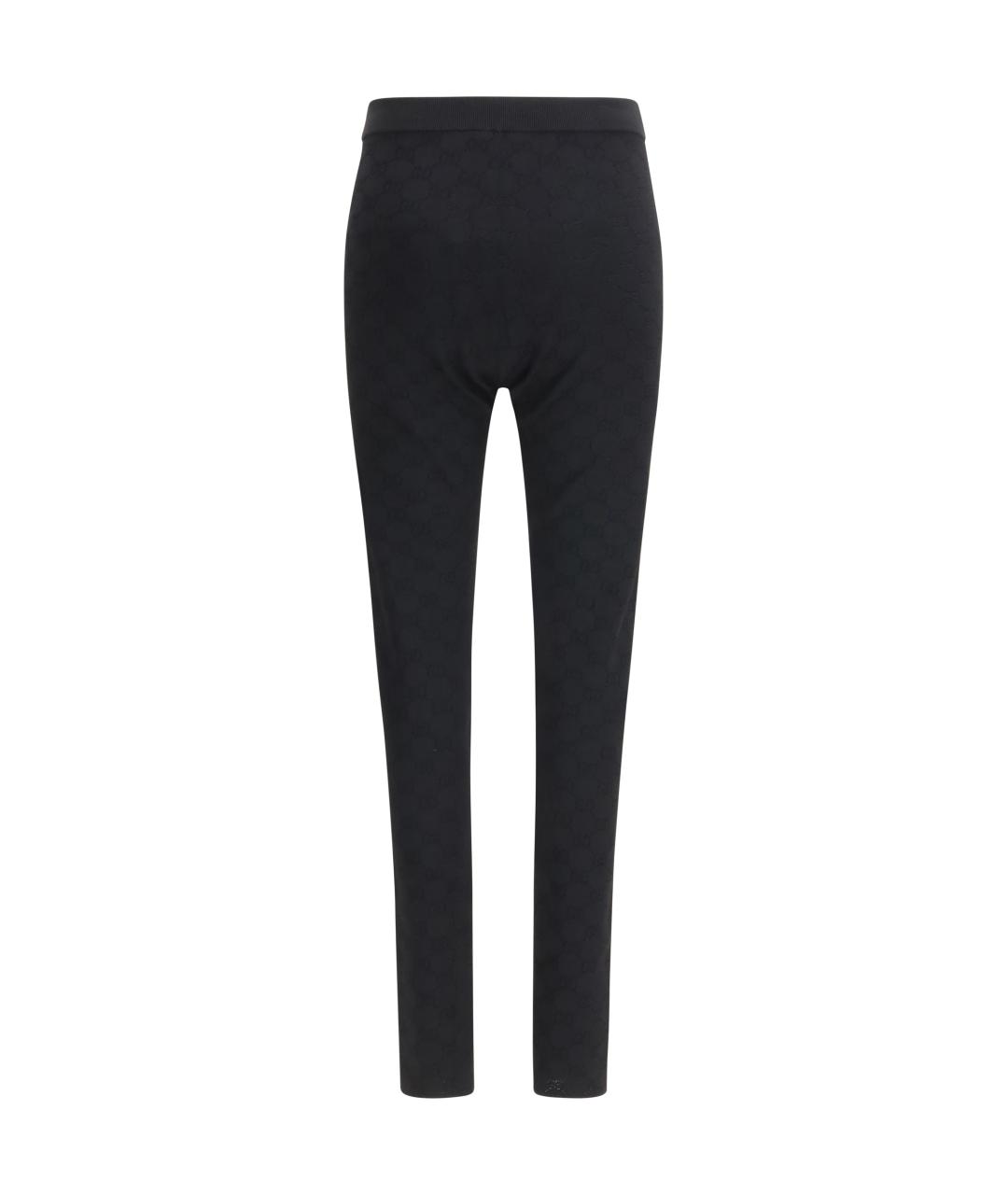 GUCCI Черные вискозные прямые брюки, фото 2