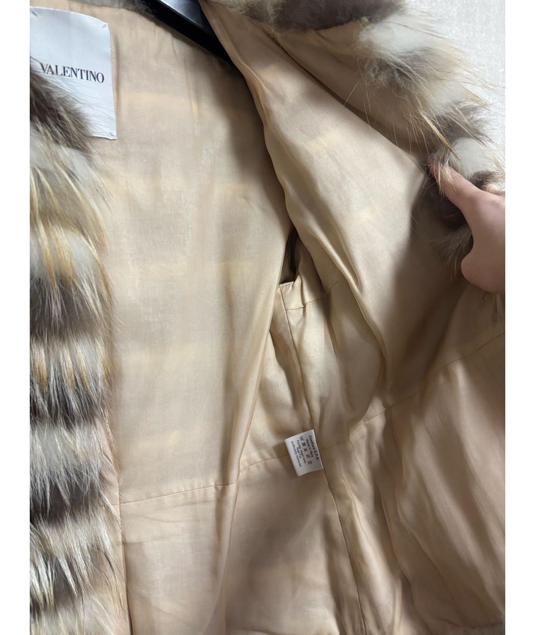 VALENTINO Коричневая меховая шуба, фото 7