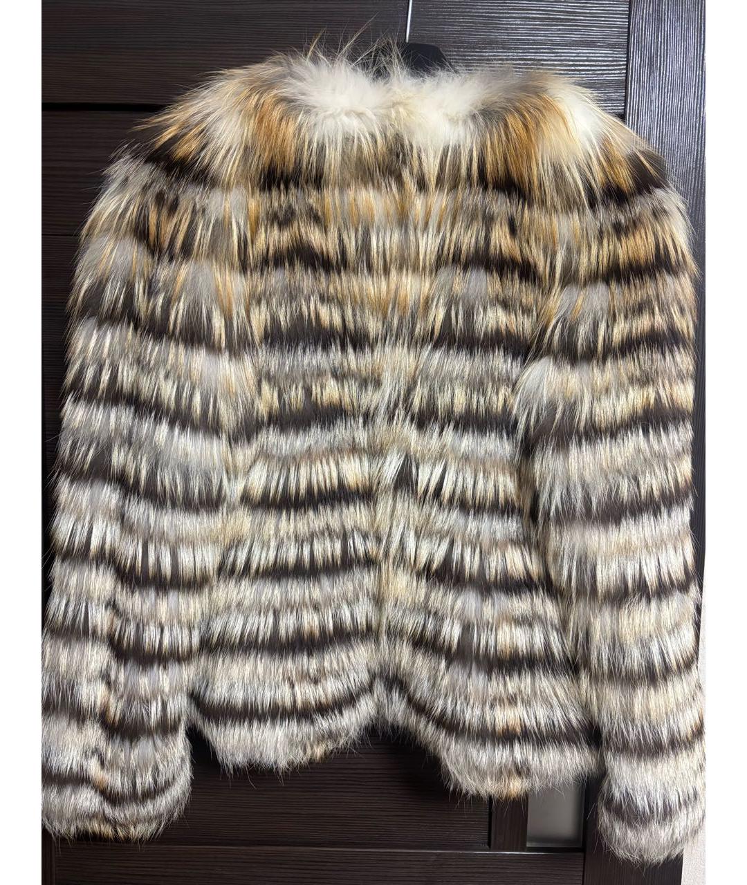 VALENTINO Коричневая меховая шуба, фото 2