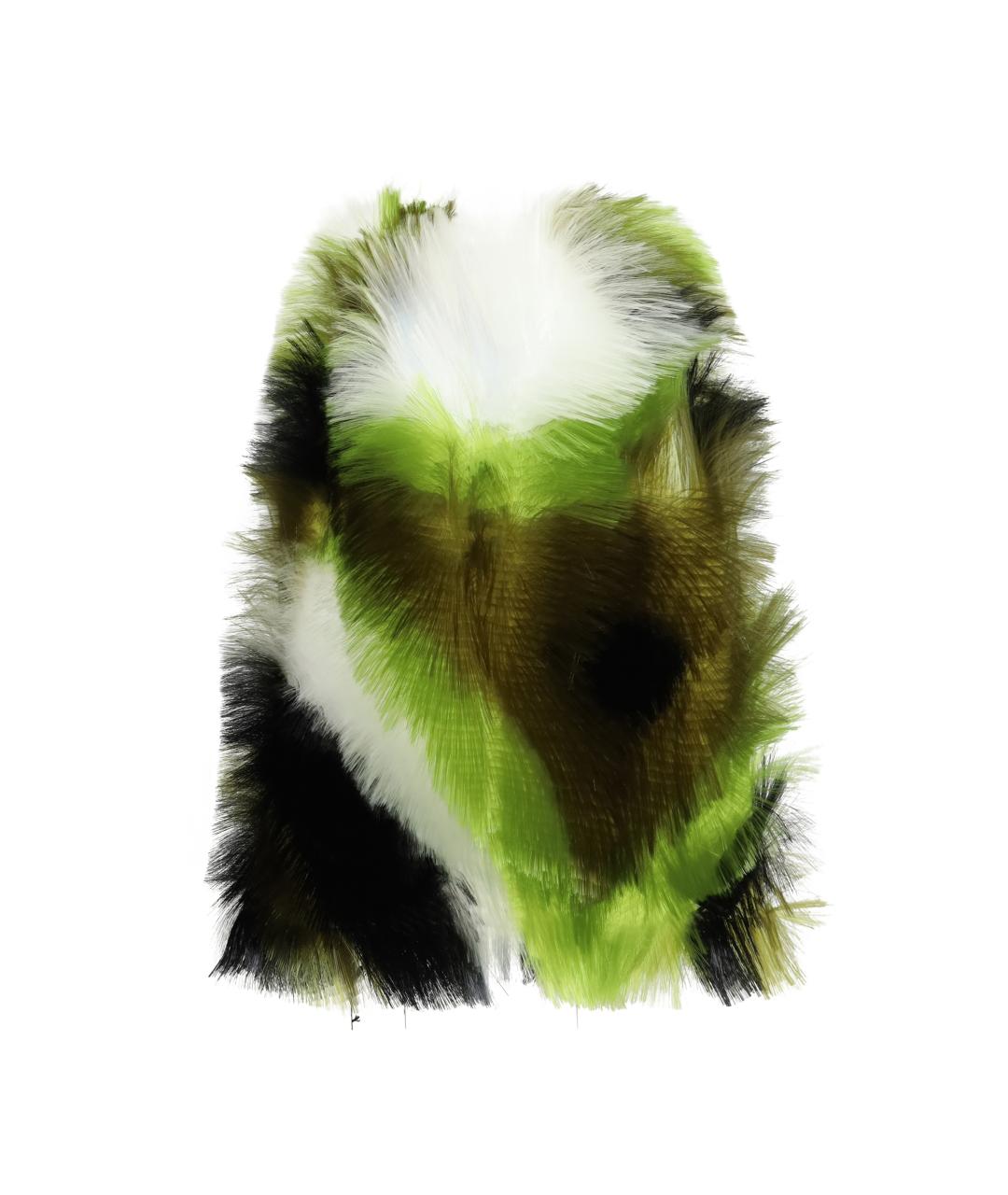 BOTTEGA VENETA Зеленая полиэстеровая юбка миди, фото 2