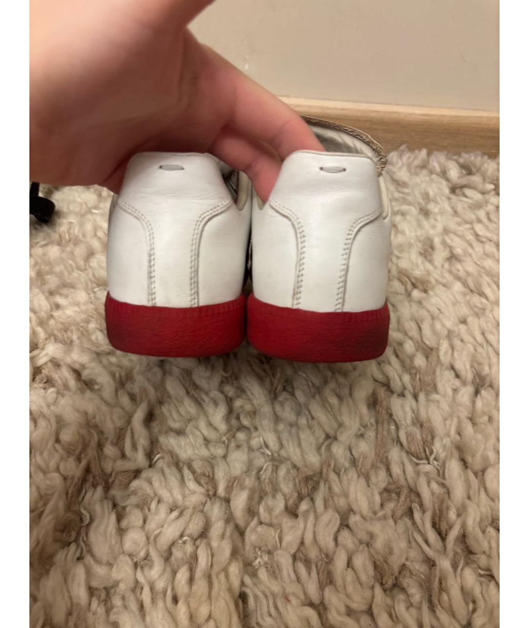 MAISON MARGIELA Белые кожаные кеды, фото 4