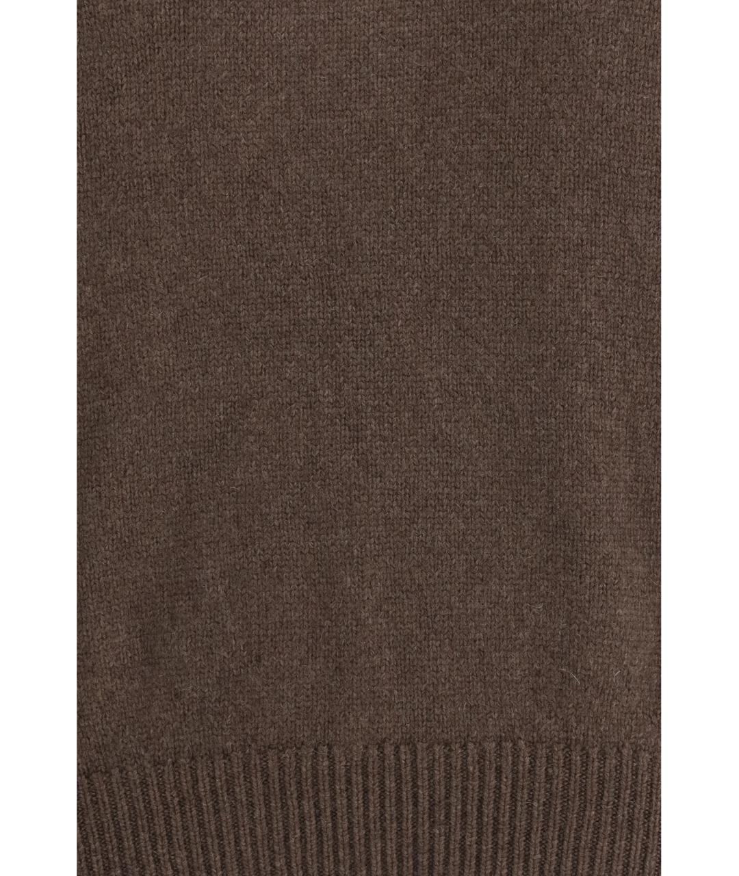 KHAITE Коричневый кашемировый джемпер / свитер, фото 3