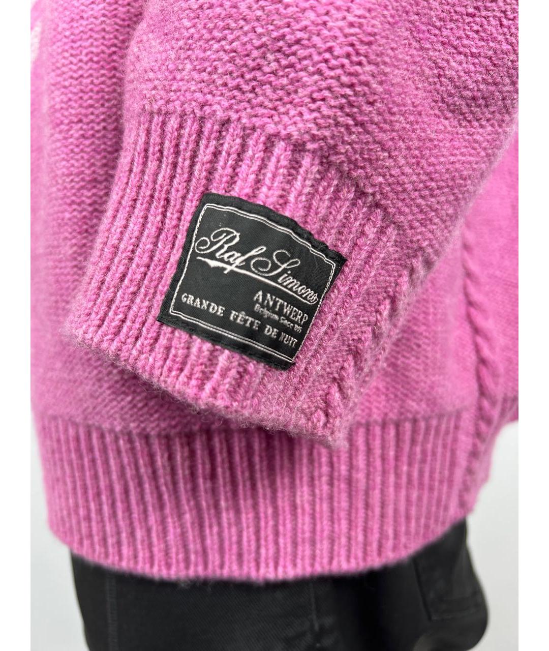 RAF SIMONS Розовый шерстяной джемпер / свитер, фото 3