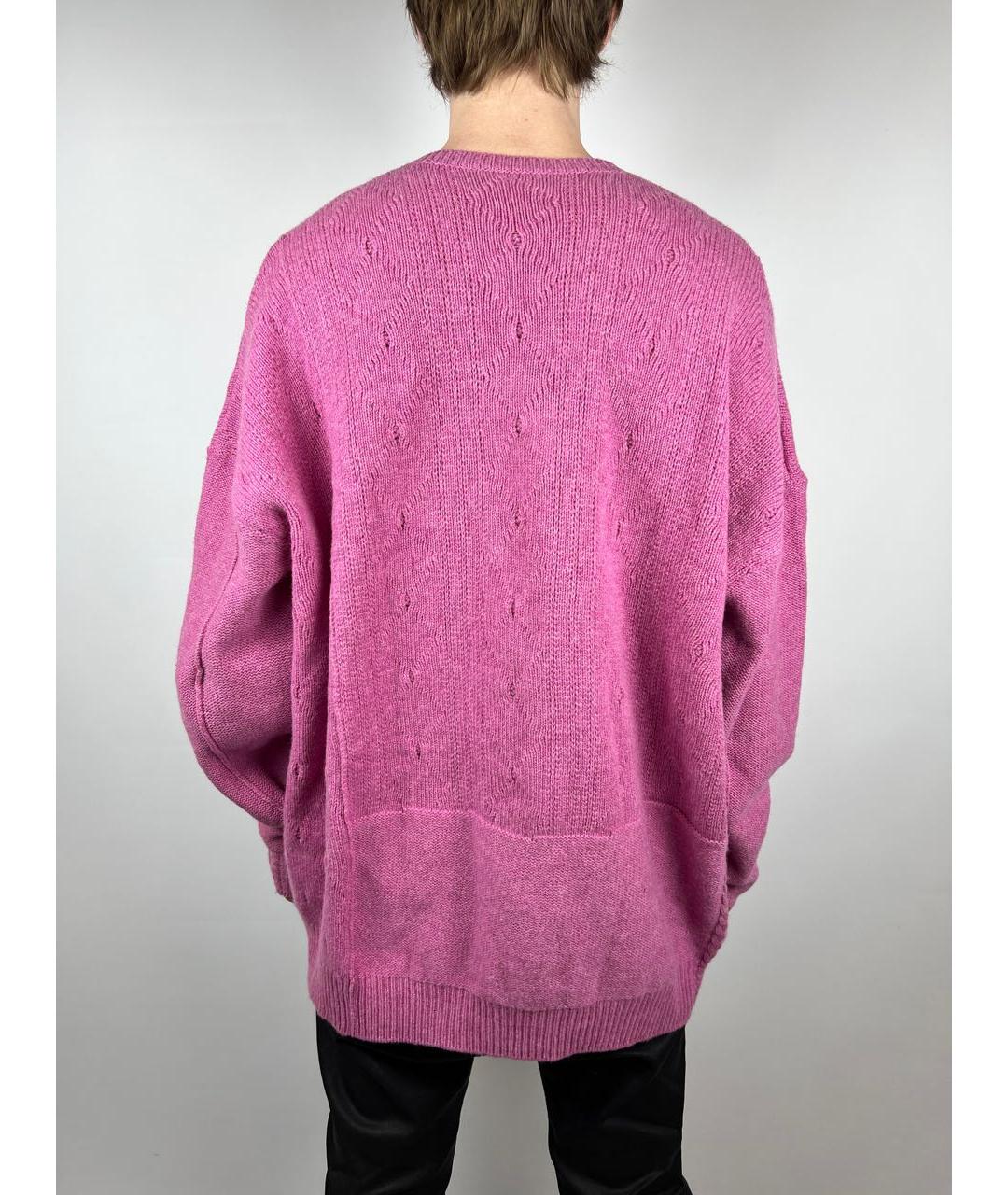 RAF SIMONS Розовый шерстяной джемпер / свитер, фото 2